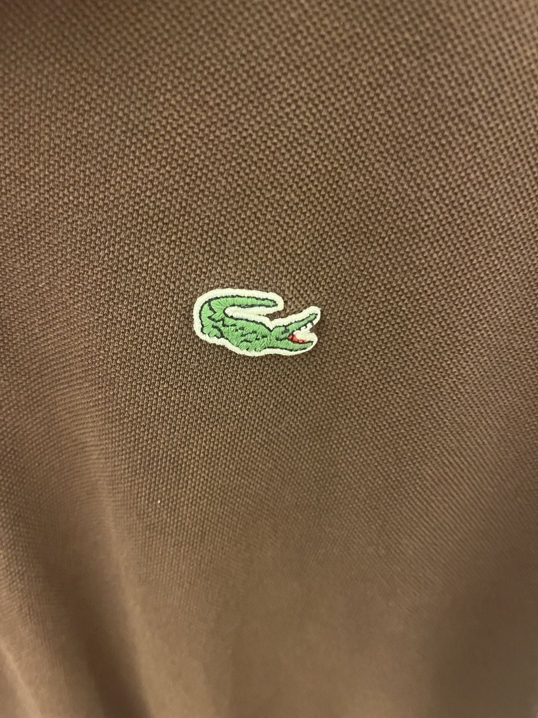 Lacoste Polo Shirt Size 5 Brown Short Sleeve Cotton 4