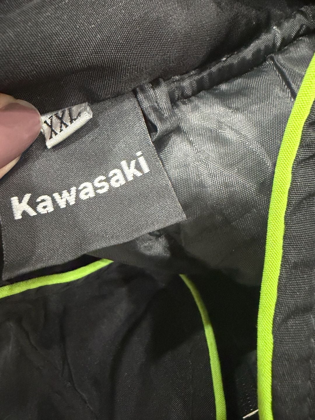 Kawasaki Monster Energy Racing Jacket Size XXL Black Green Pit Crew Coat 7