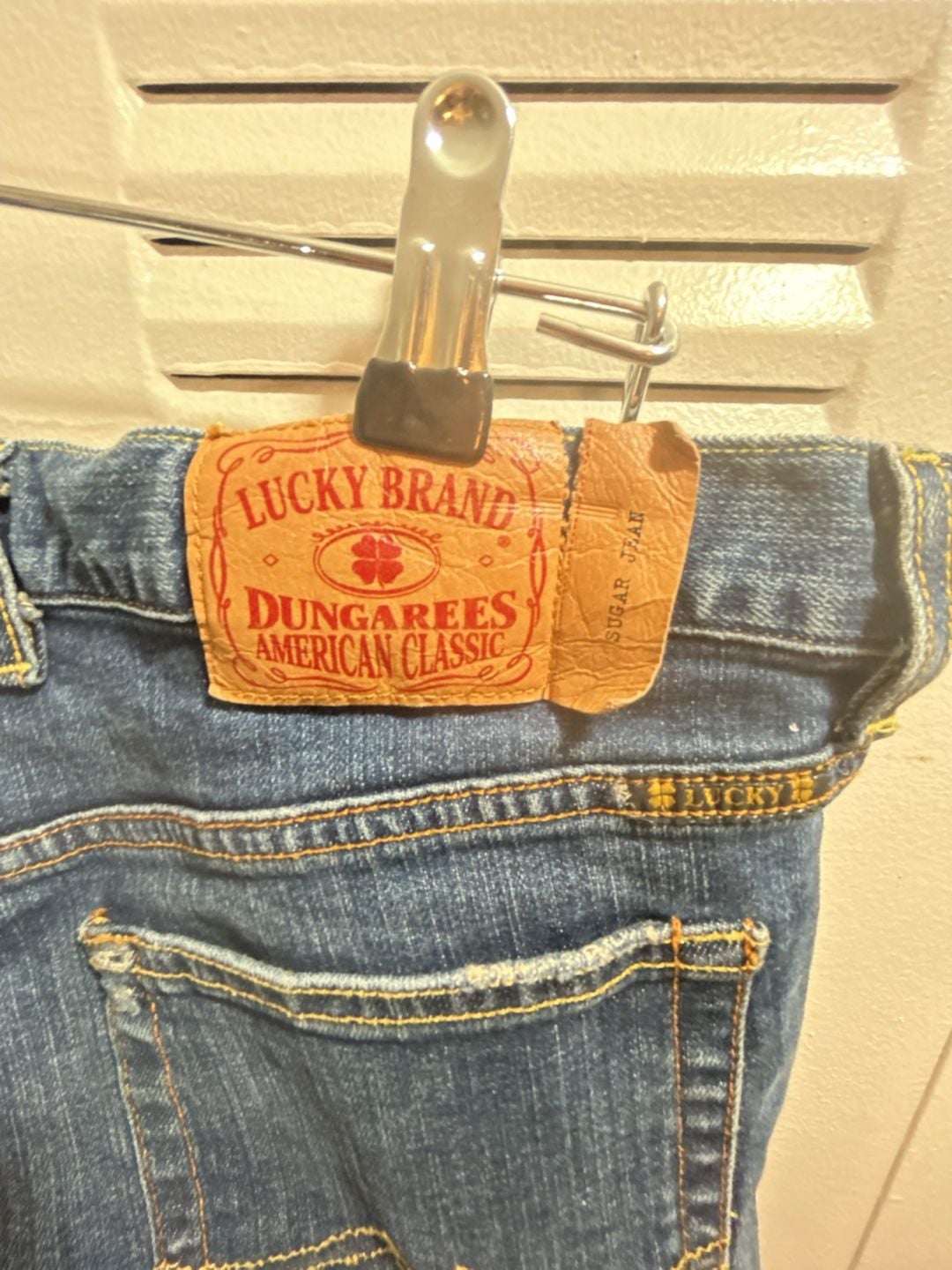 Lucky Brand Sugar Jean Straight Jeans Size 34x32 Blue Denim Vintage 6
