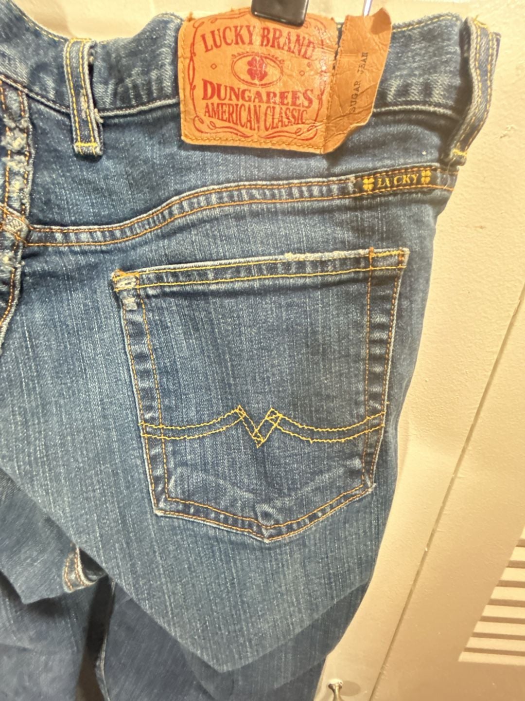 Lucky Brand Sugar Jean Straight Jeans Size 34x32 Blue Denim Vintage 8