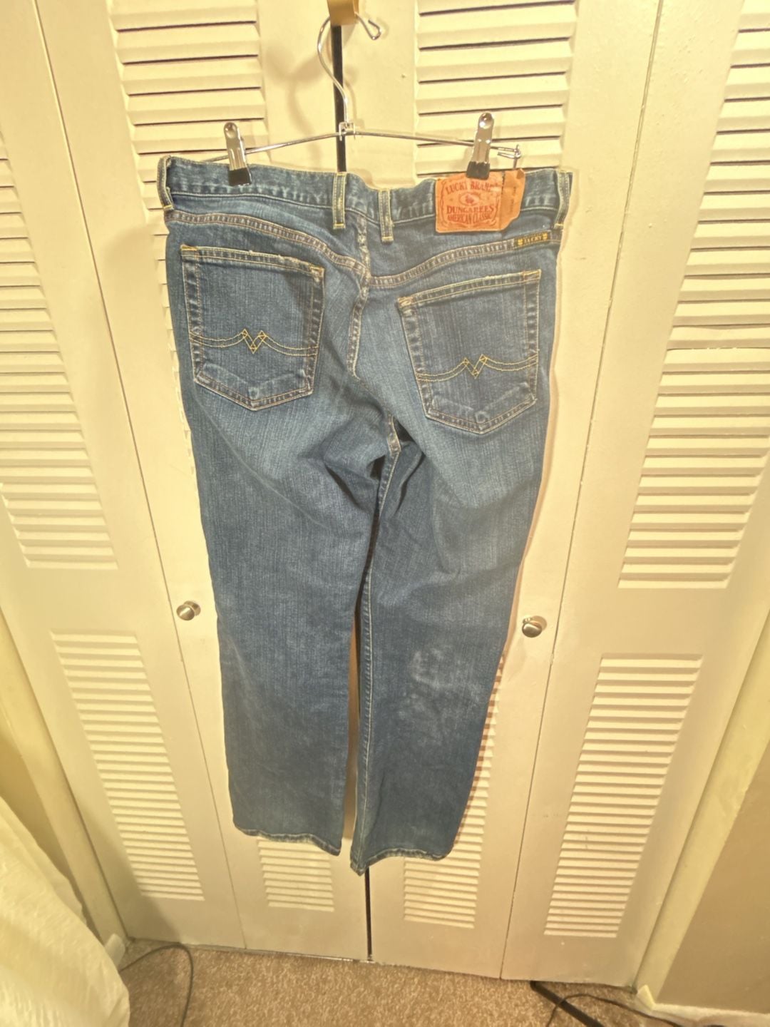 Lucky Brand Sugar Jean Straight Jeans Size 34x32 Blue Denim Vintage 10