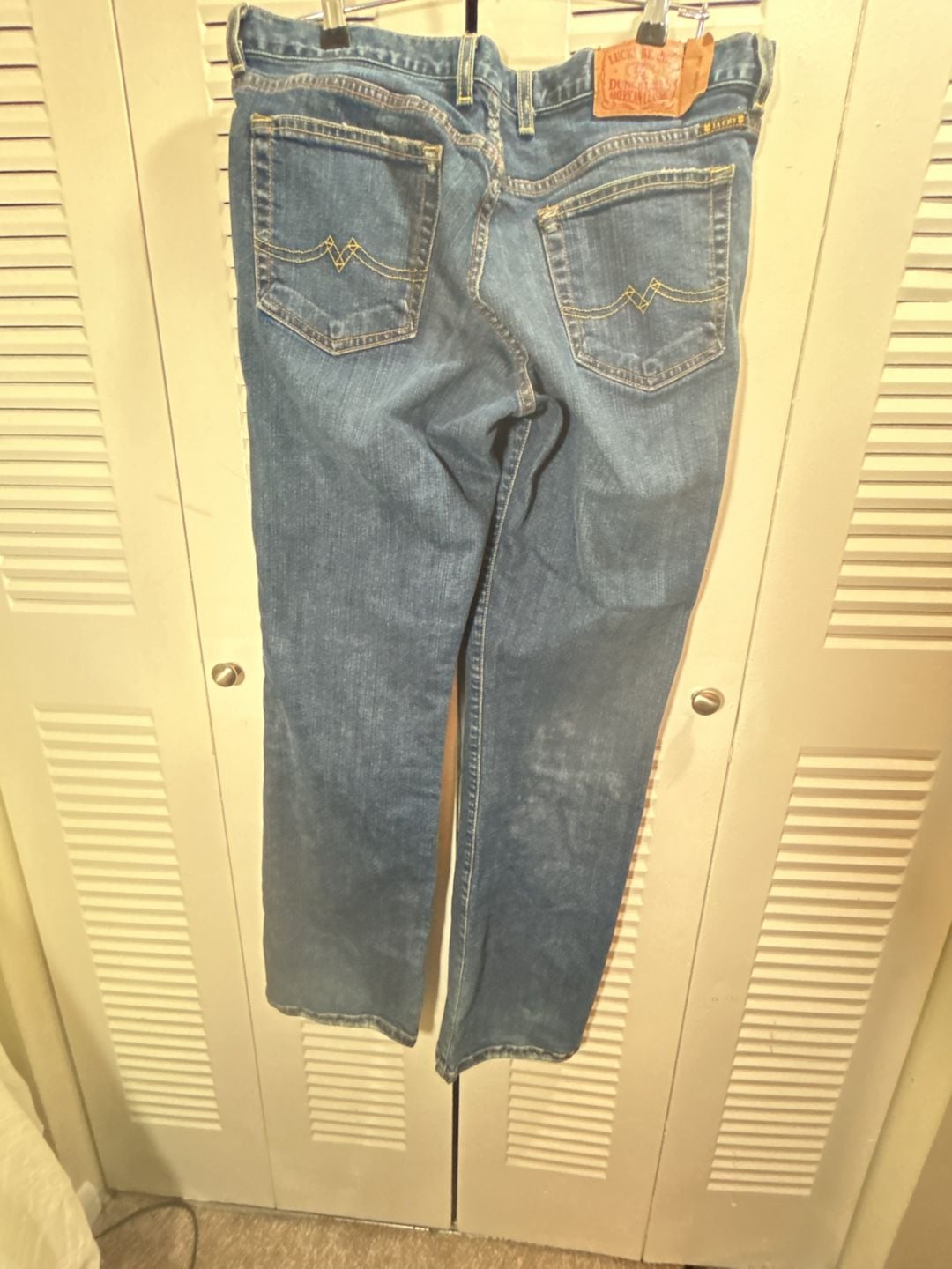 Lucky Brand Sugar Jean Straight Jeans Size 34x32 Blue Denim Vintage 13