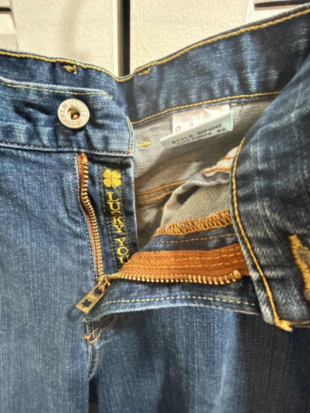 Lucky Brand Sugar Jean Straight Jeans Size 34x32 Blue Denim Vintage 14