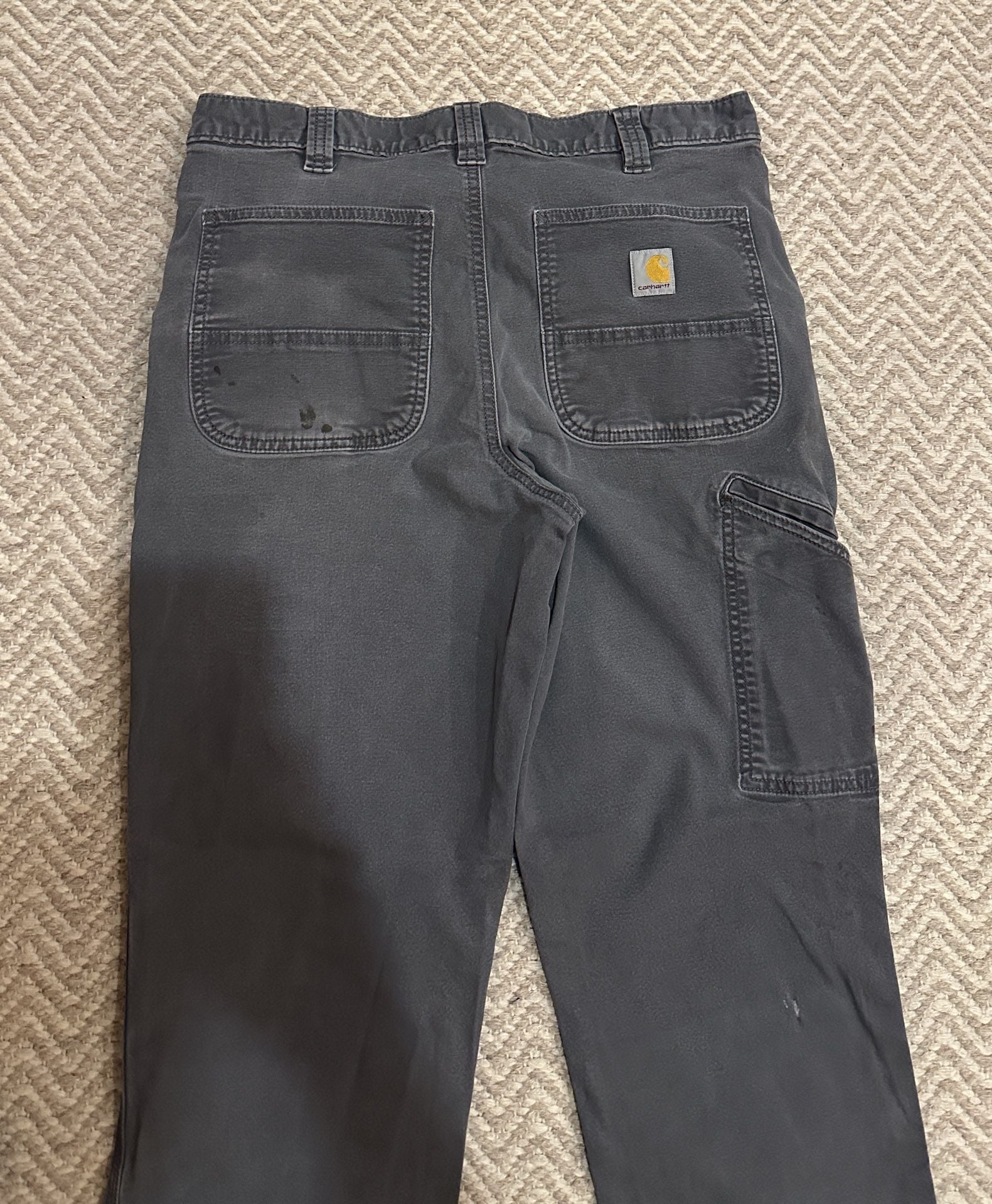 Carhartt Relaxed Fit Work Pants Size 34x34 Charcoal Gray Utility 7