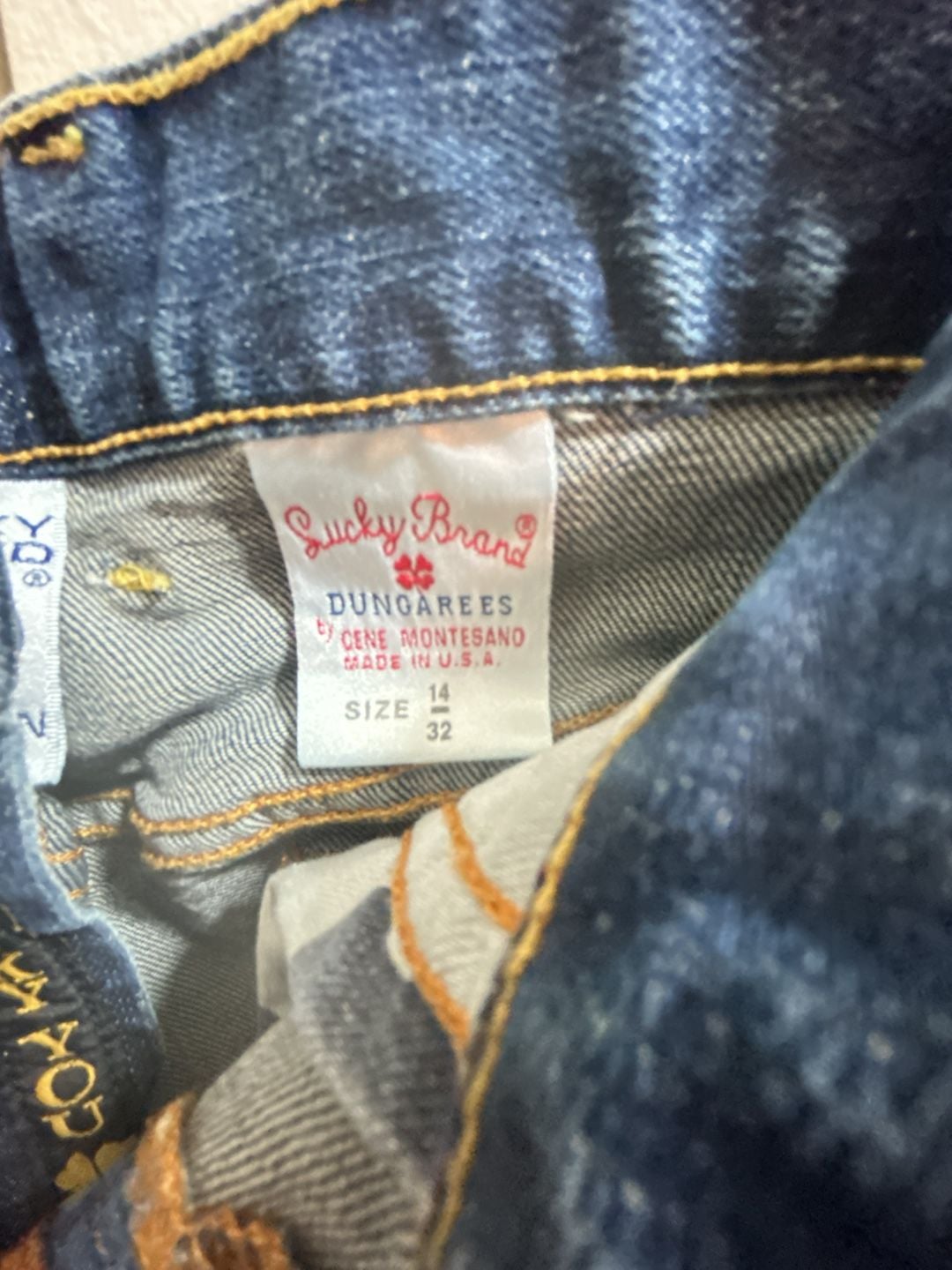 Lucky Brand Sugar Jean Straight Jeans Size 34x32 Blue Denim Vintage 15