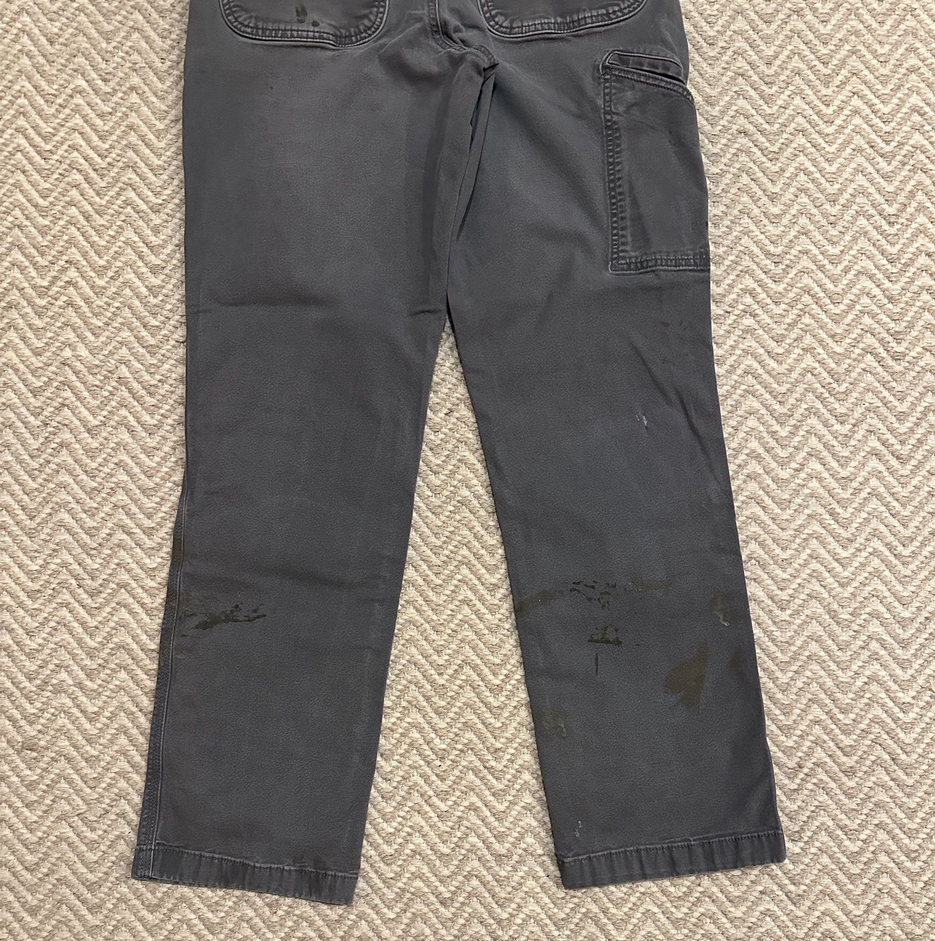 Carhartt Relaxed Fit Work Pants Size 34x34 Charcoal Gray Utility 6