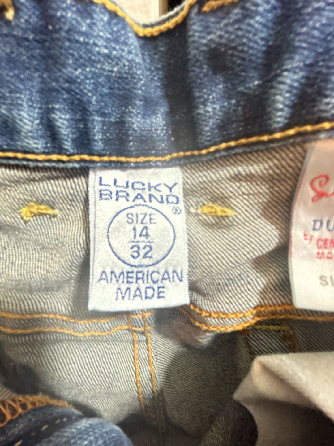 Lucky Brand Sugar Jean Straight Jeans Size 34x32 Blue Denim Vintage 16
