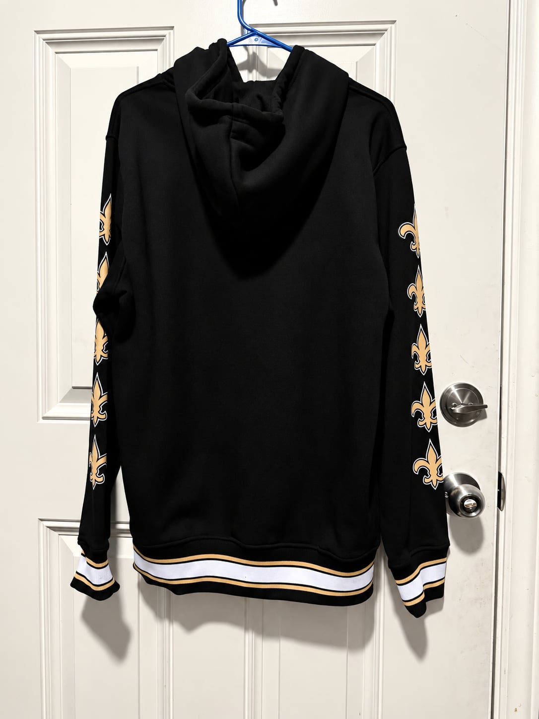 NFL Team Apparel New Orleans Saints Hoodie Size L Black Pullover Sweatshirt 3