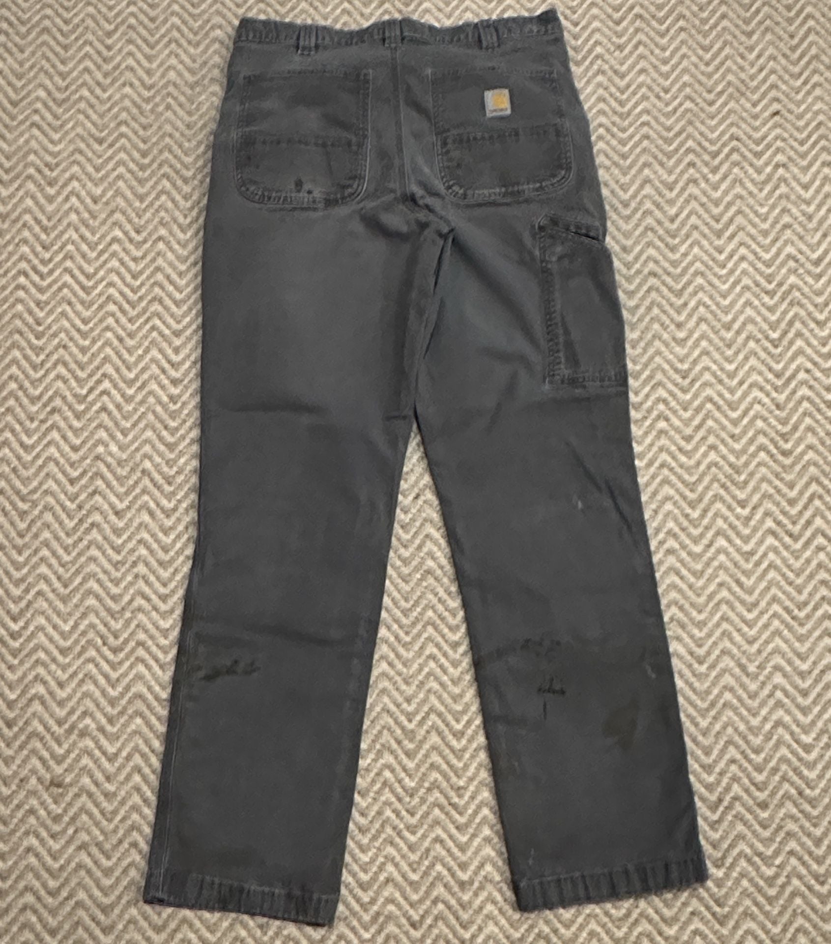 Carhartt Relaxed Fit Work Pants Size 34x34 Charcoal Gray Utility 5