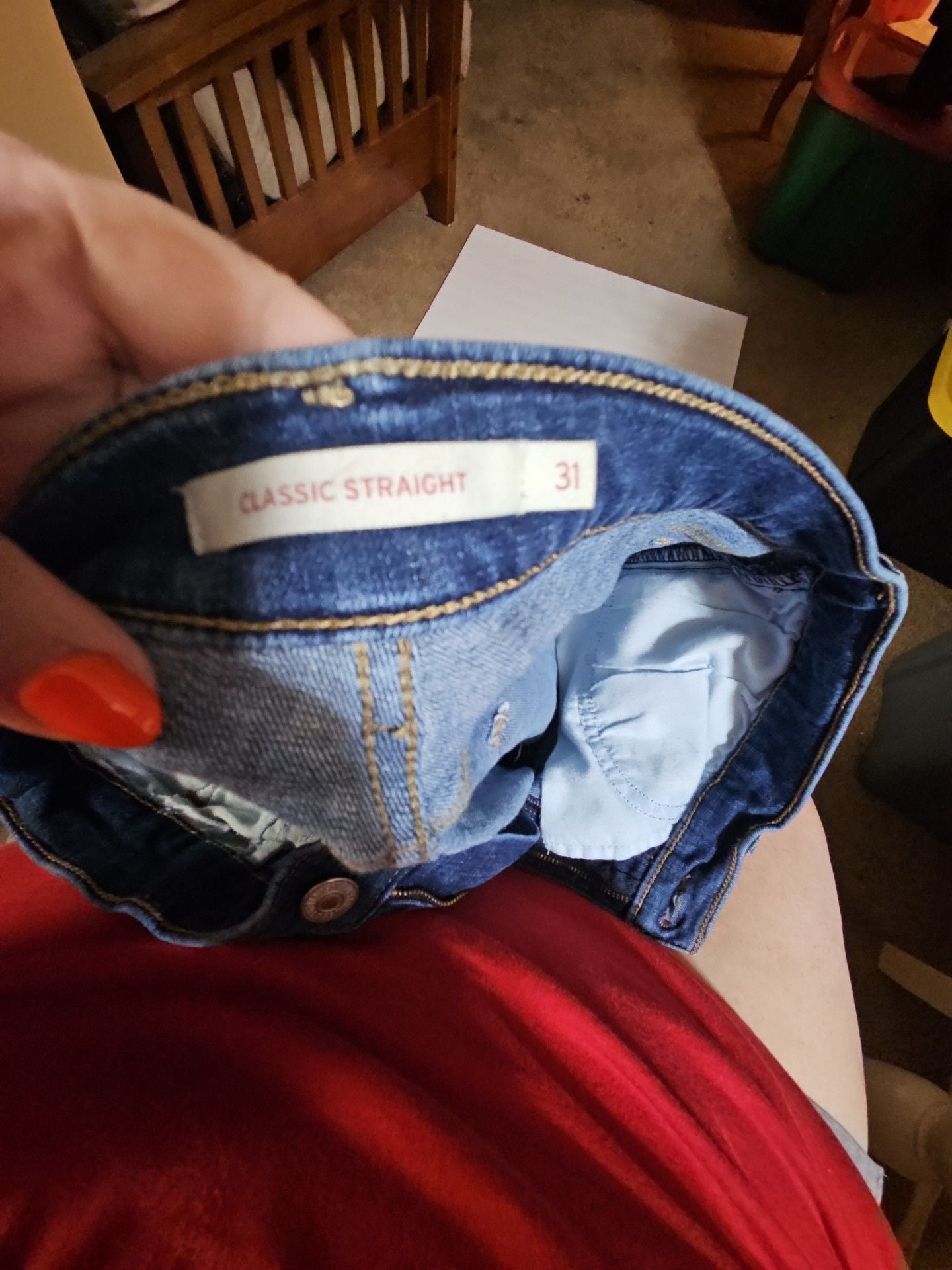 Levi's Classic Straight Jeans Size 31 Blue Denim 5