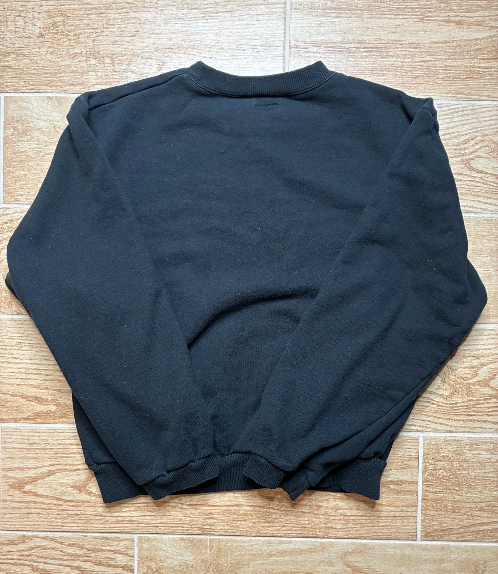 Kapital Eco Fleece Smiley Sweatshirt Black Size 4/XL 3
