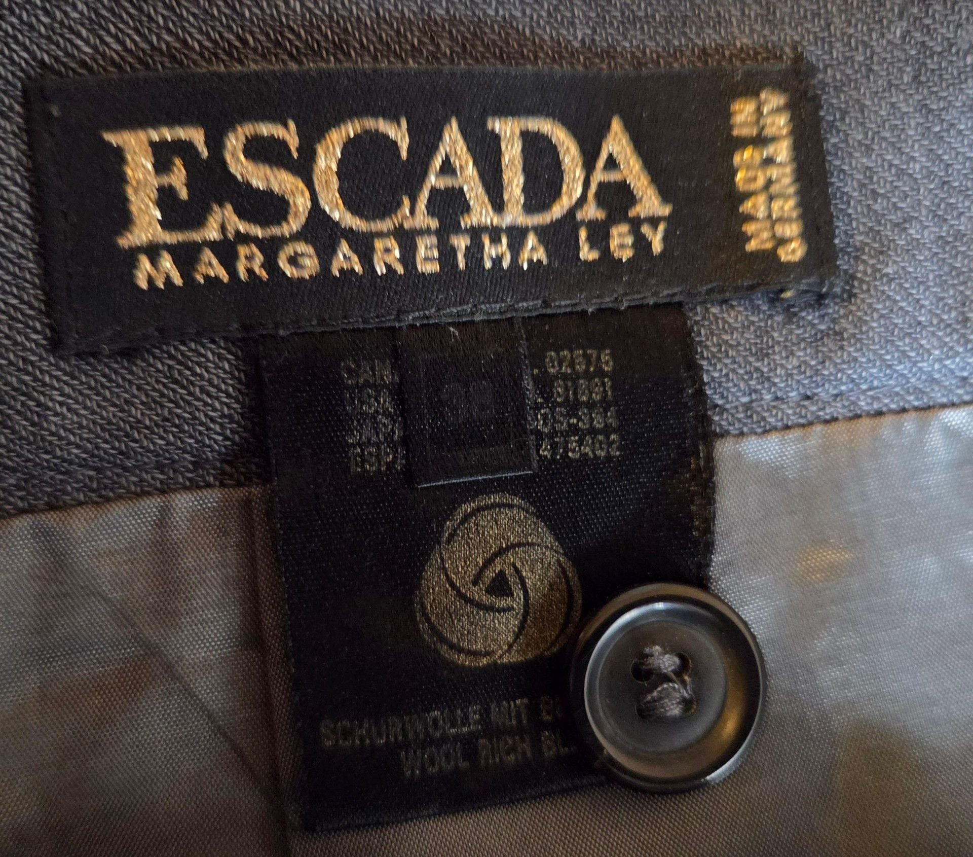 Escada Margaretha Ley Wool Pencil Skirt Gray Size 38 vintage 5