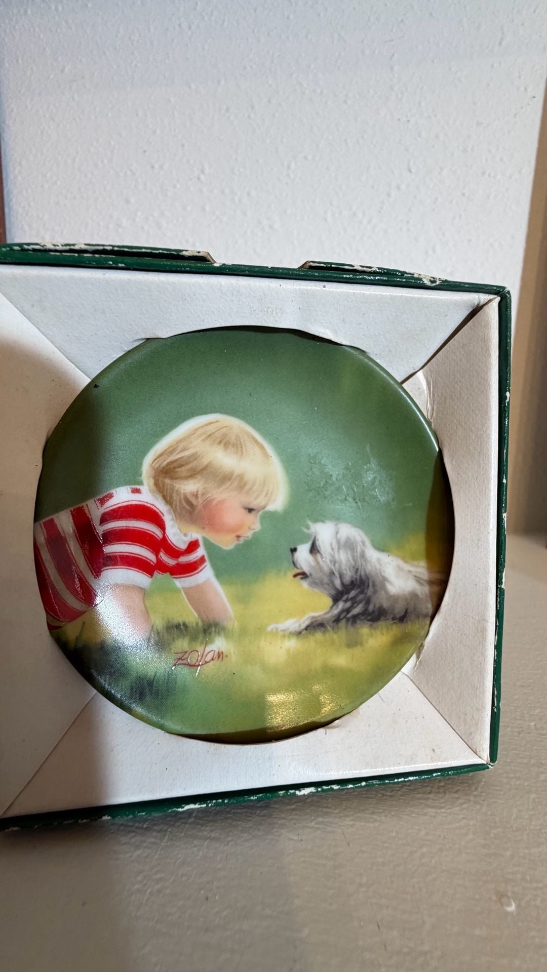 Pemberton & Oakes Donald Zolan Making Friends Miniature Collector Plate 2
