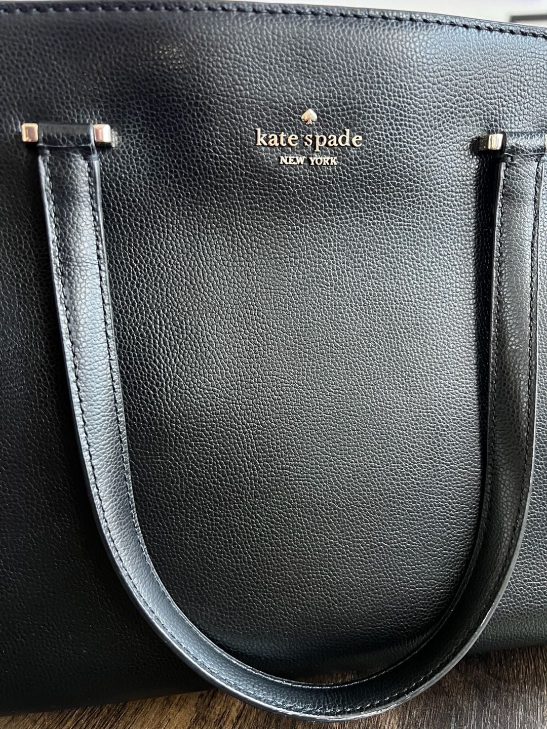 Kate Spade New York Patterson Drive Geraldine Black Leather Satchel Handbag 3