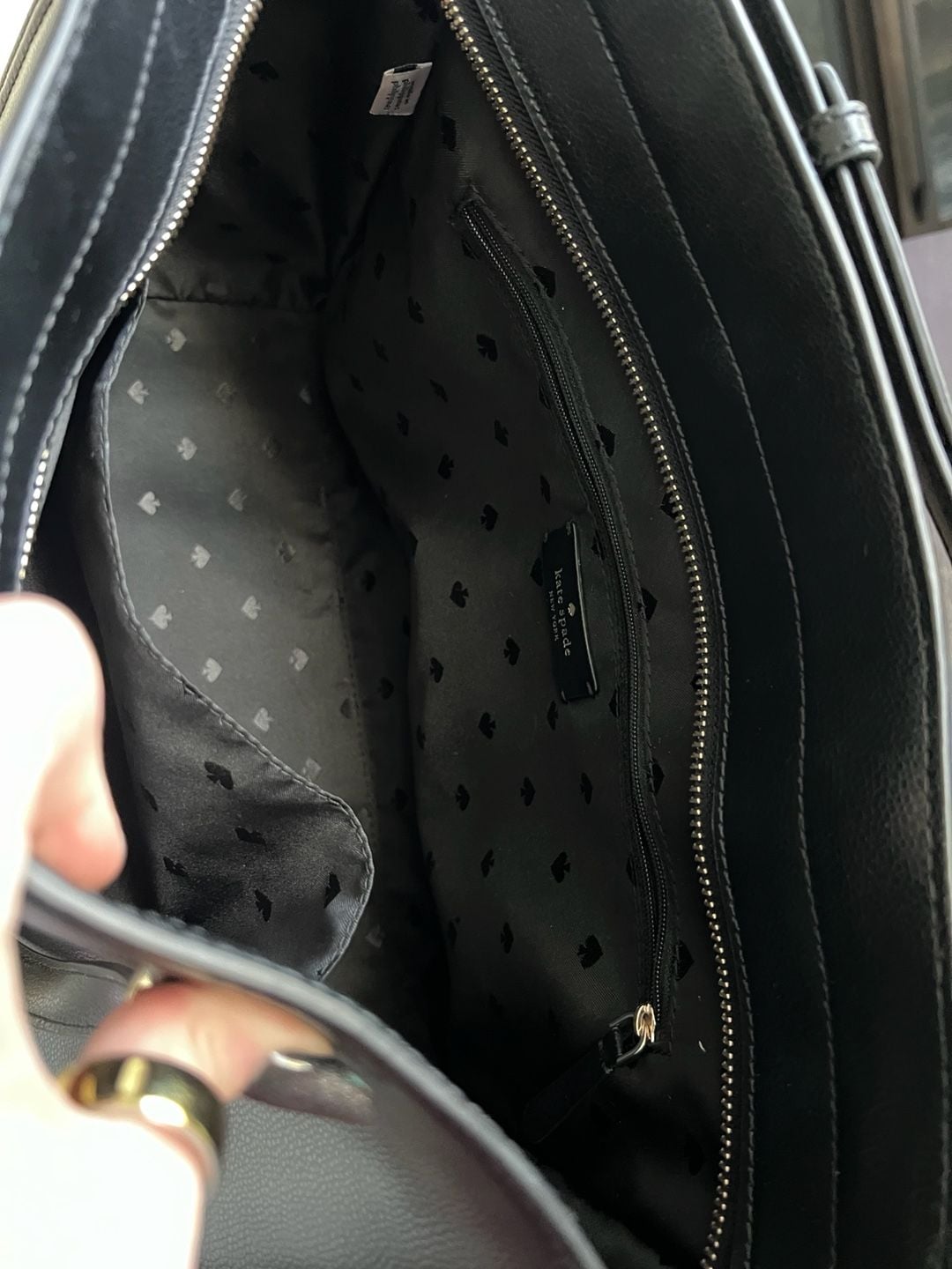 Kate Spade New York Patterson Drive Geraldine Black Leather Satchel Handbag 6