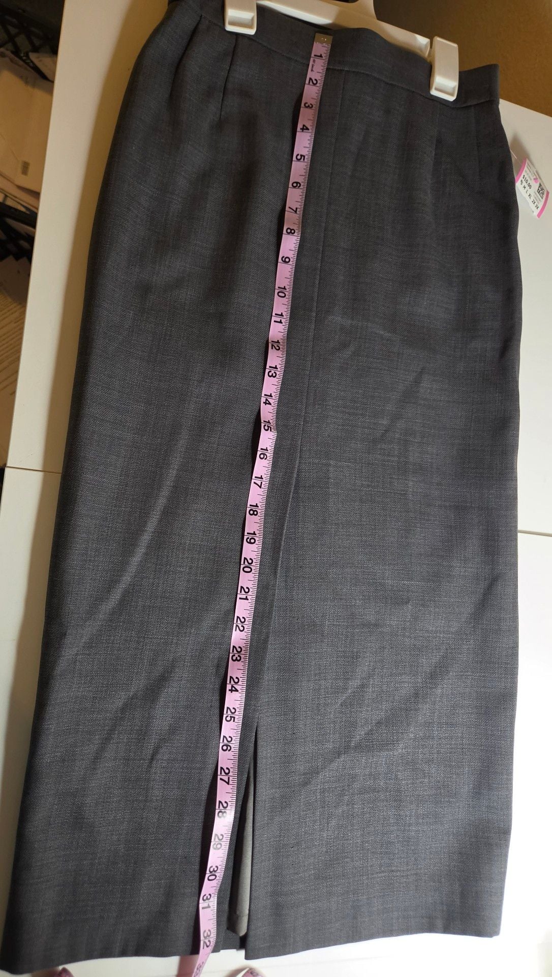 Escada Margaretha Ley Wool Pencil Skirt Gray Size 38 vintage 7