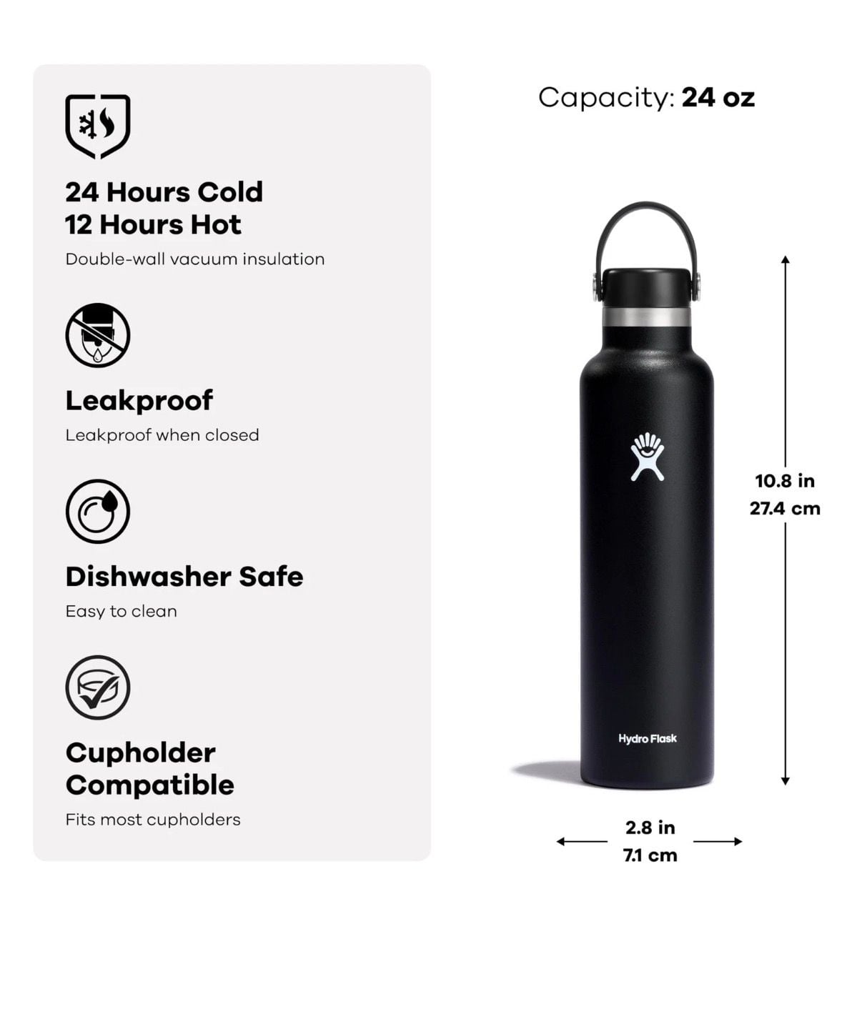 NEW Hydro Flask 24 oz Standard Mouth Stainless Steel Water Bottle, Trillium Pink 4