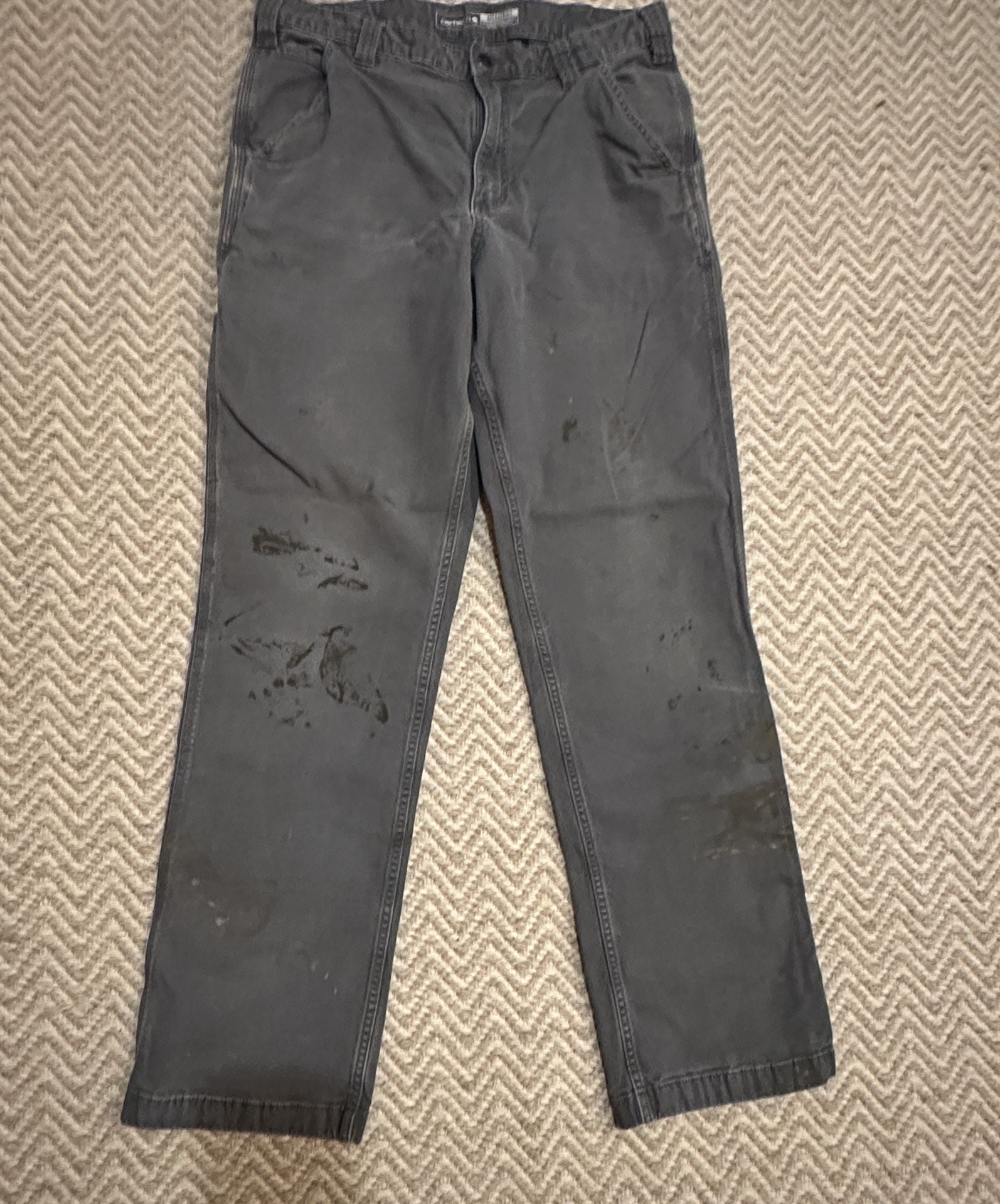 Carhartt Relaxed Fit Work Pants Size 34x34 Charcoal Gray Utility 3