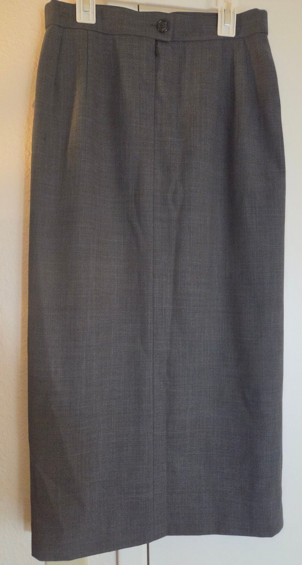Escada Margaretha Ley Wool Pencil Skirt Gray Size 38 vintage 3