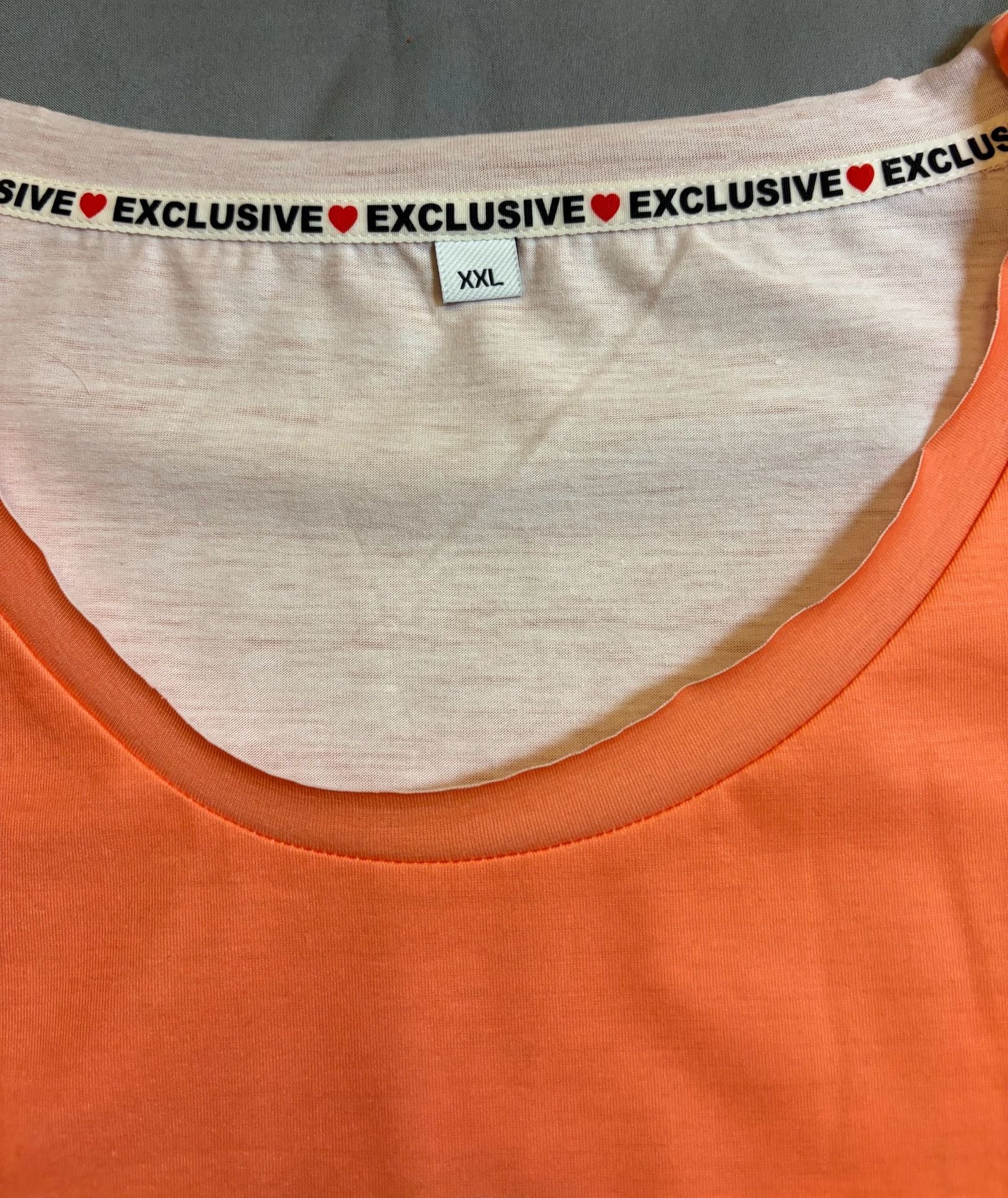 Exclusive Long Sleeve Shirt Size XXL Orange Peace Love Graphic Top NWOT 4