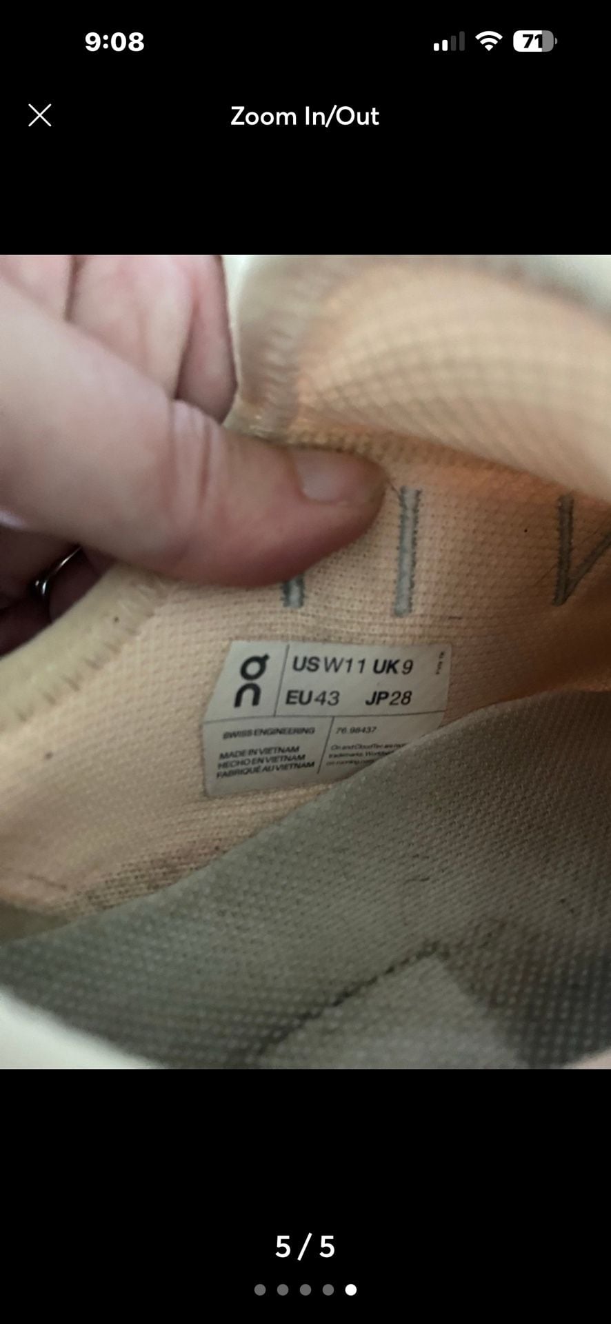 On Cloudtilt Cloudeasy Size 11 Women's Beige Sneakers Shoes 6