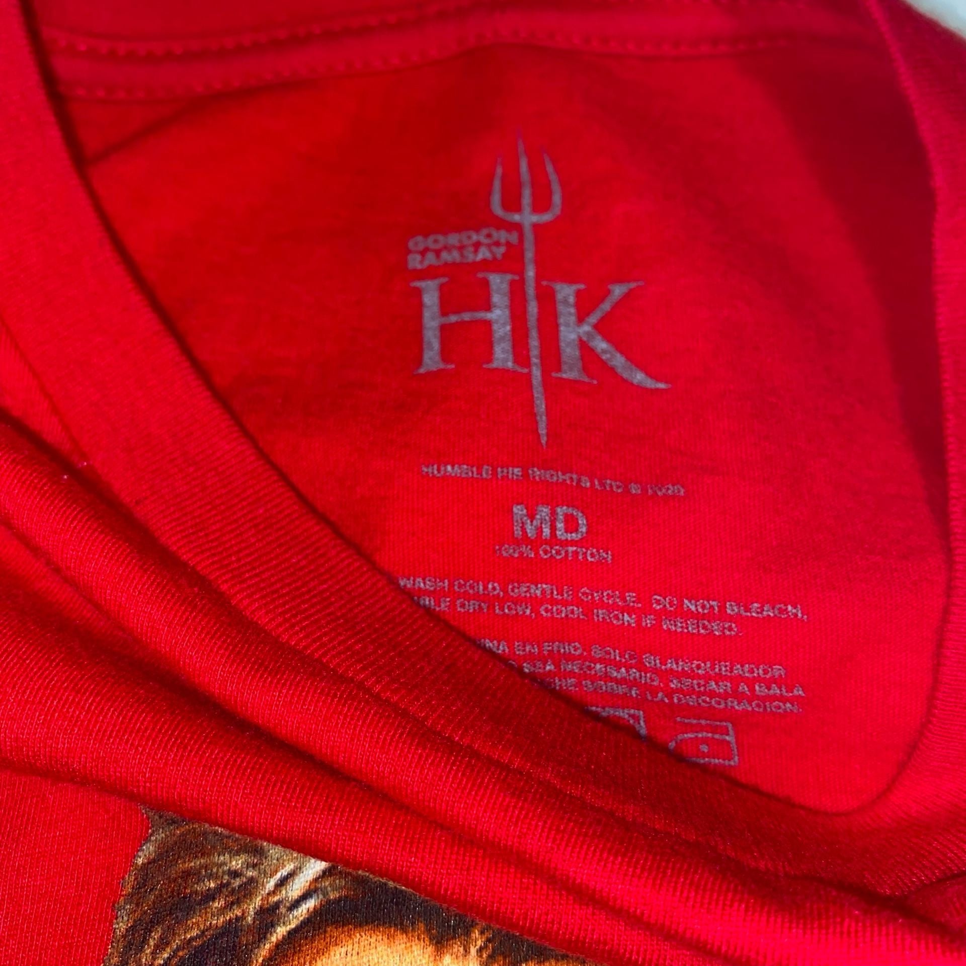 Gordon Ramsay Hell's Kitchen T-Shirt Size MD Red Go To Hell Graphic 5