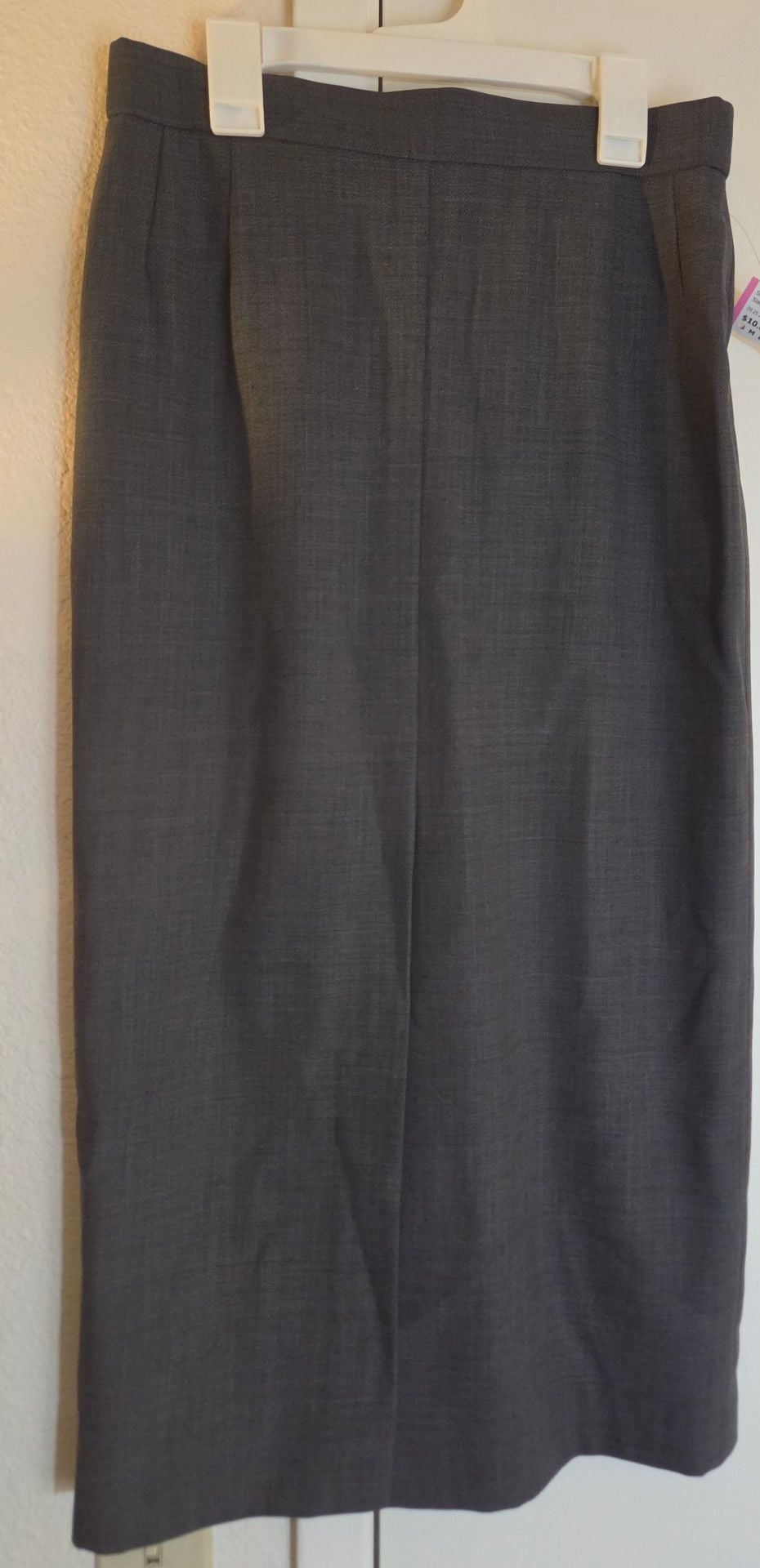 Escada Margaretha Ley Wool Pencil Skirt Gray Size 38 vintage 2