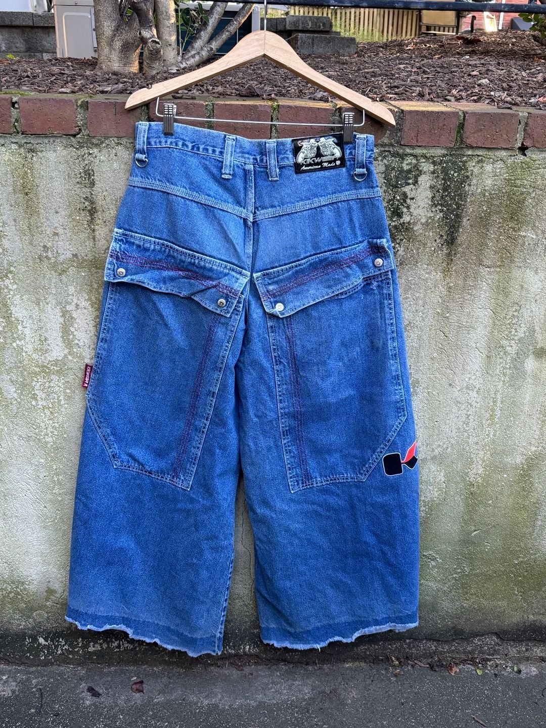 Vintage 90’s Kikwear Wide Leg Skate/Rave Jeans 4