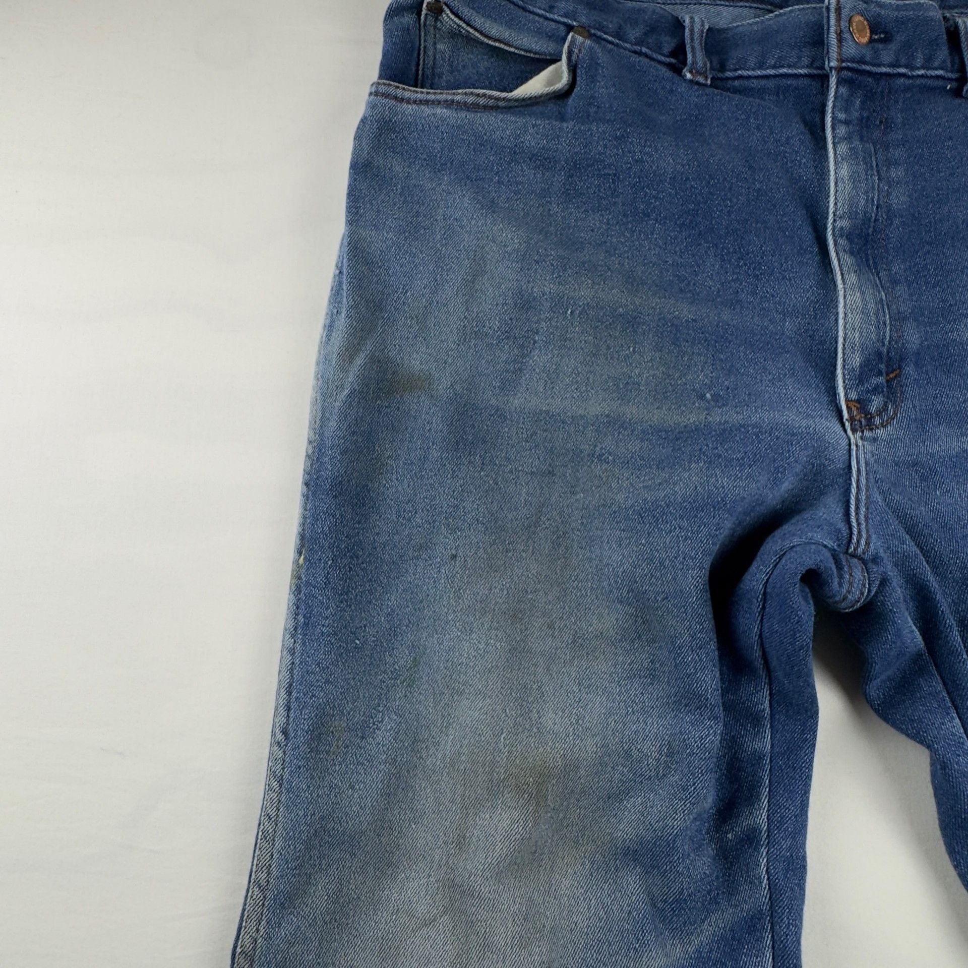 Wrangler Vintage Distressed Denim Jeans Blue 9