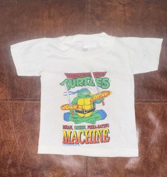 Teenage Mutant Ninja Turtles Graphic T-Shirt Size 4 Vintage 1990 2