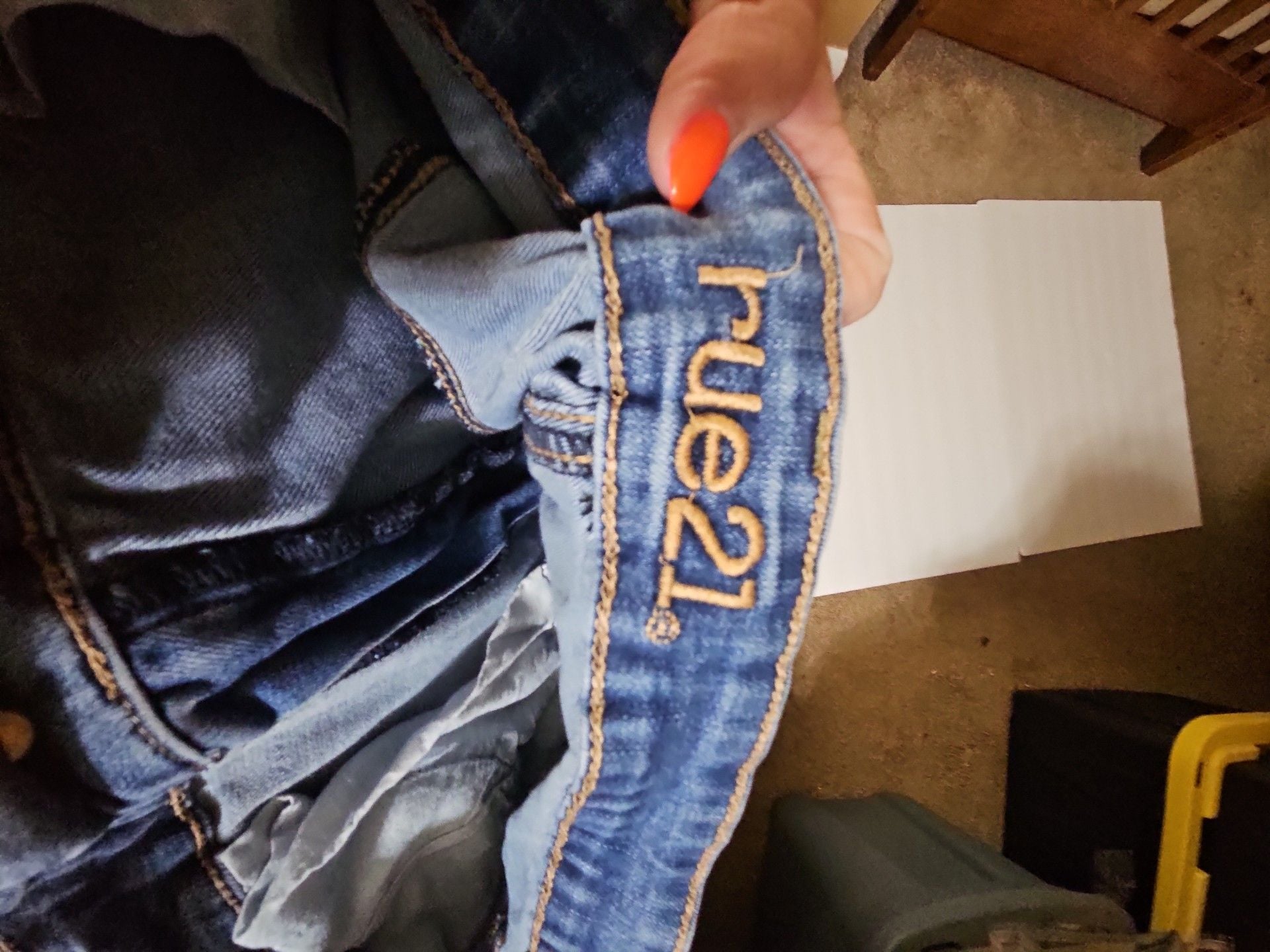 Rue21 High-Rise Shortie Denim Shorts Size 22 Distressed Blue 4