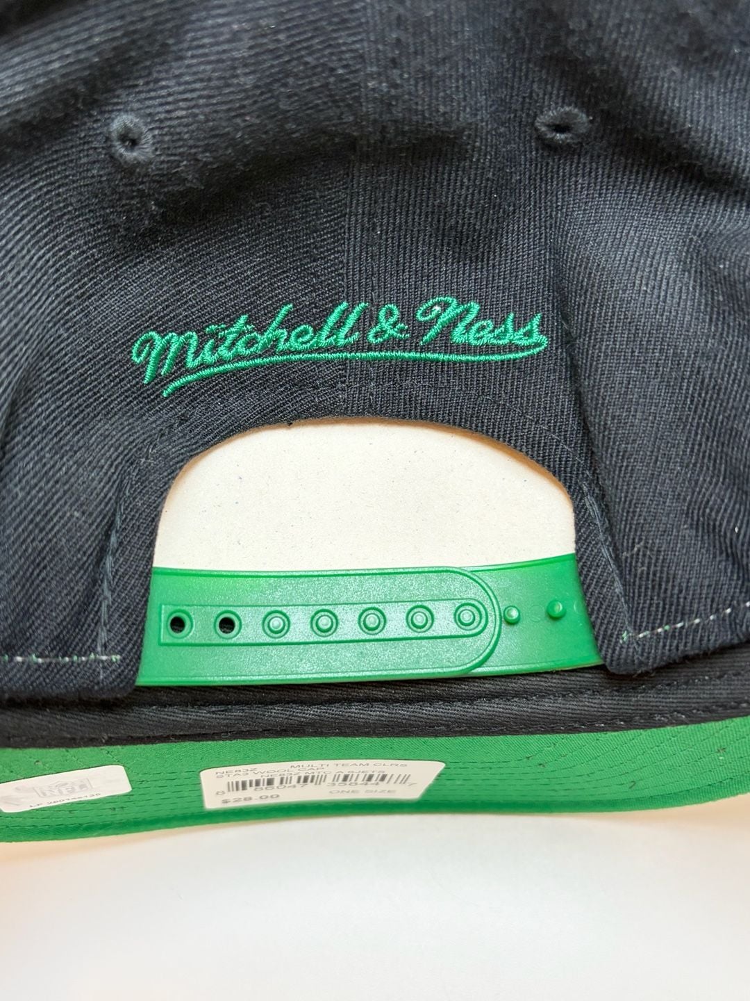 Mitchell & Ness New York Jets Sharktooth Snapback Hat OSFA Black Green 7