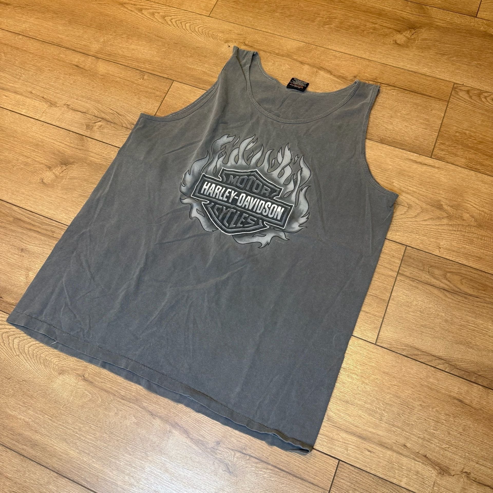 Harley-Davidson Gutteridge Danville Illinois Tank Top Size XL Gray 2