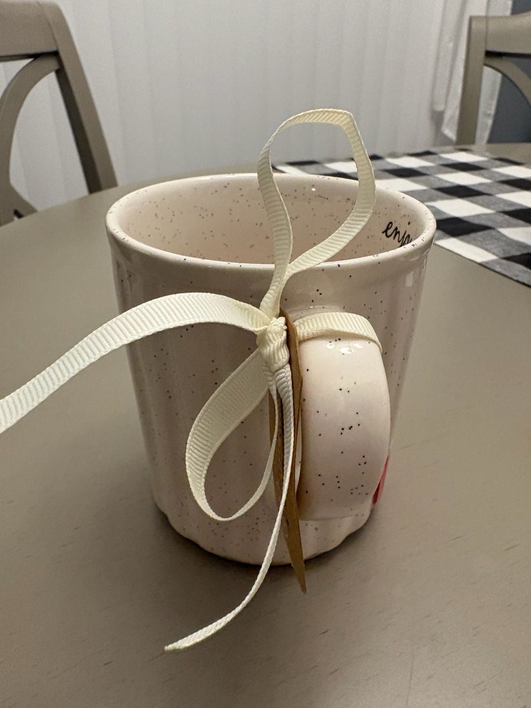 Rae Dunn Artisan Collection Enjoy Speckled Fluted Mug 2