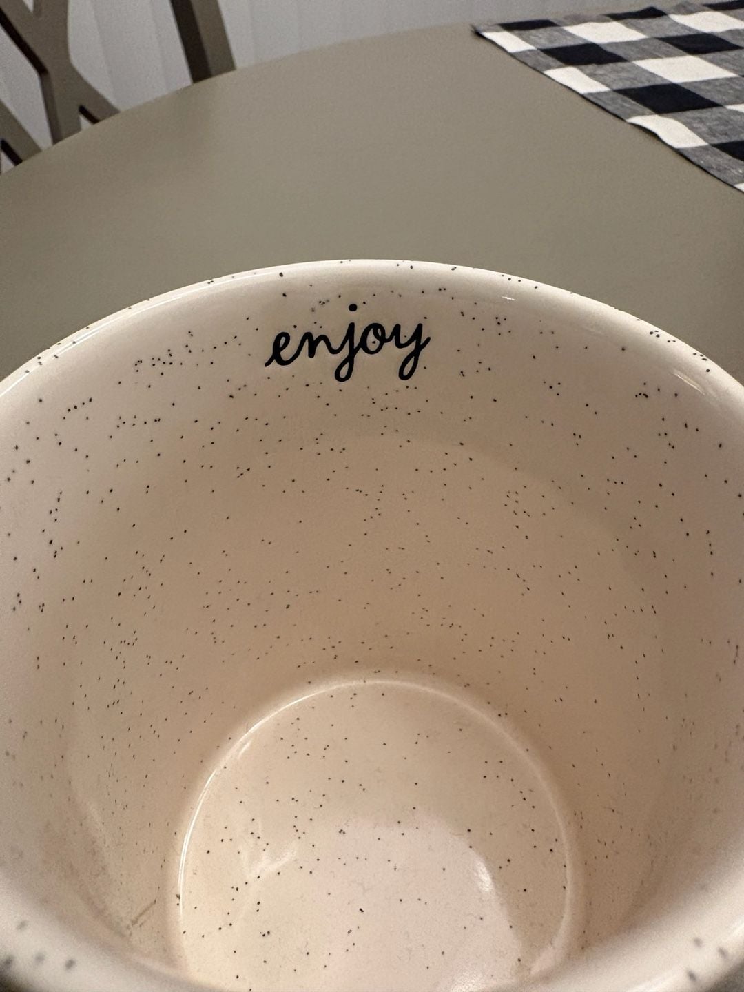 Rae Dunn Artisan Collection Enjoy Speckled Fluted Mug 3