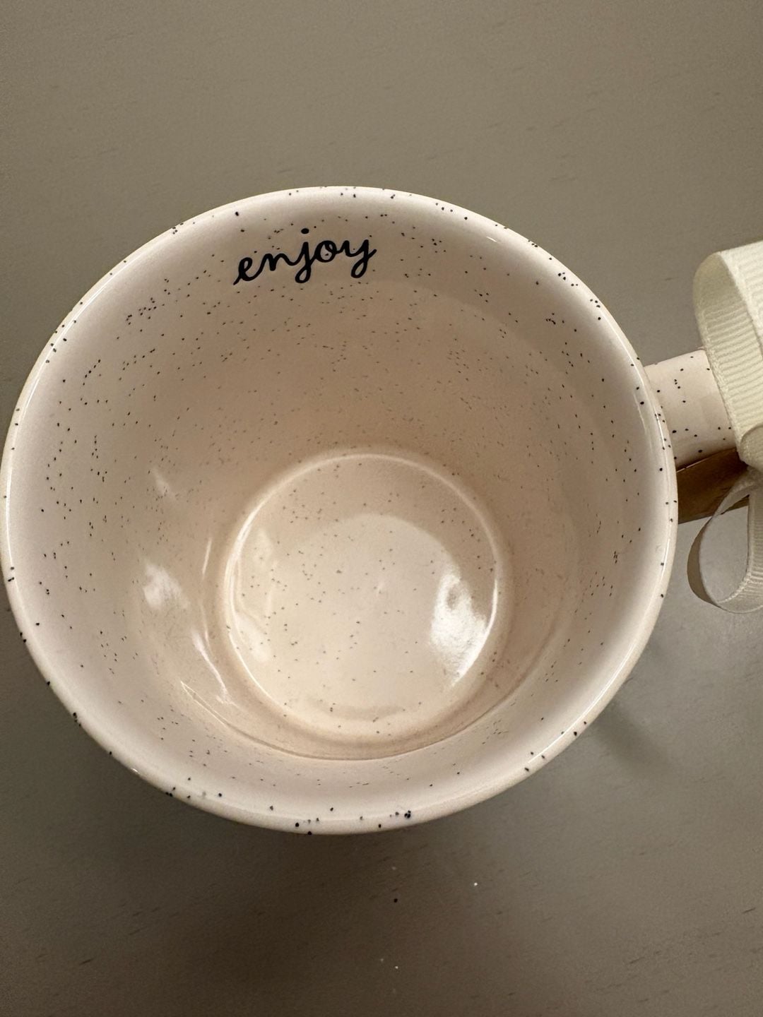 Rae Dunn Artisan Collection Enjoy Speckled Fluted Mug 5