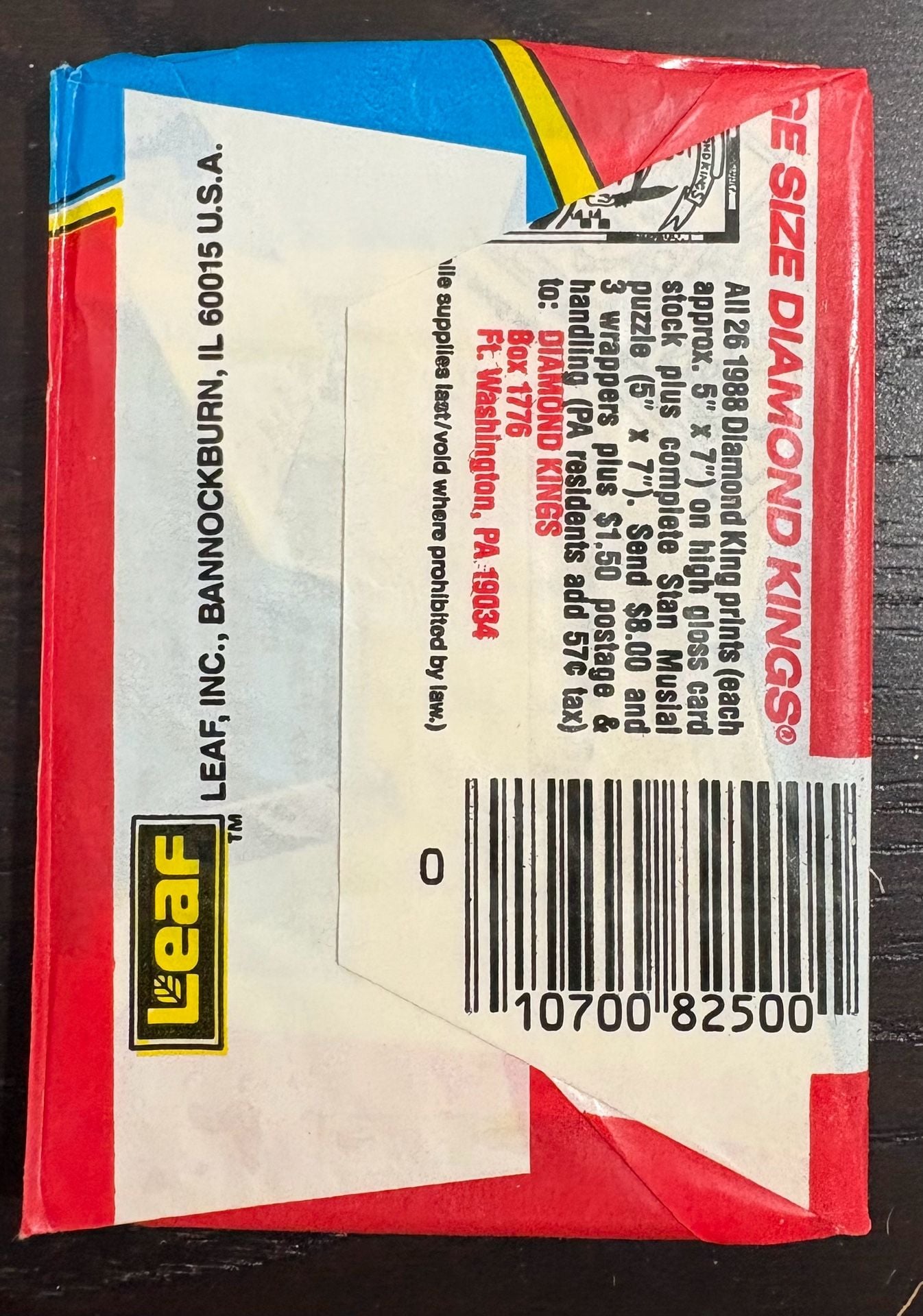 Donruss Baseball Wax Pack 1988 Unopened Vintage Trading Cards Stan Musial Puzzle 2