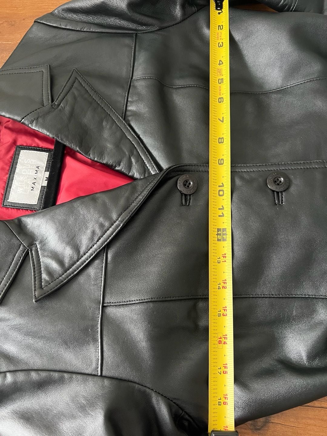 Wilsons Leather Maxima Jacket Size M Black Belted Leather 5