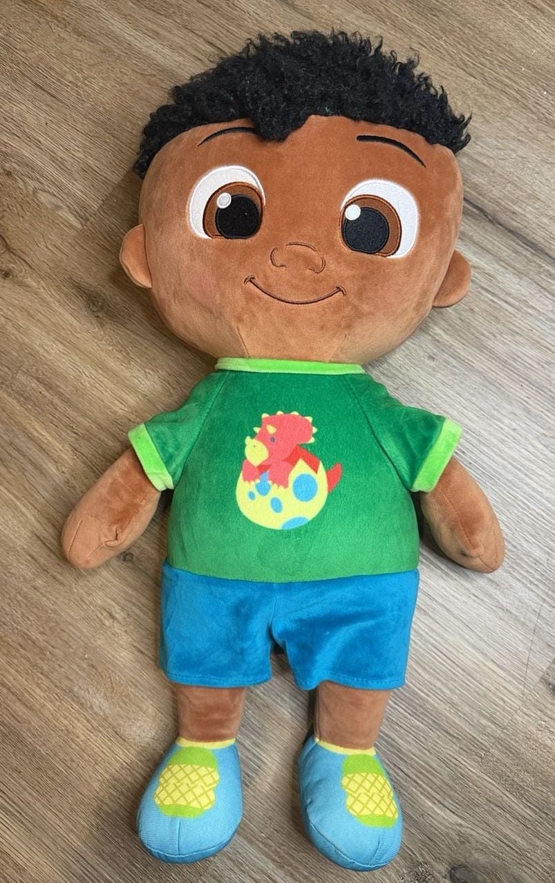 Cocomelon JJ Plush Toy Large 16 Inch Dinosaur Shirt 1