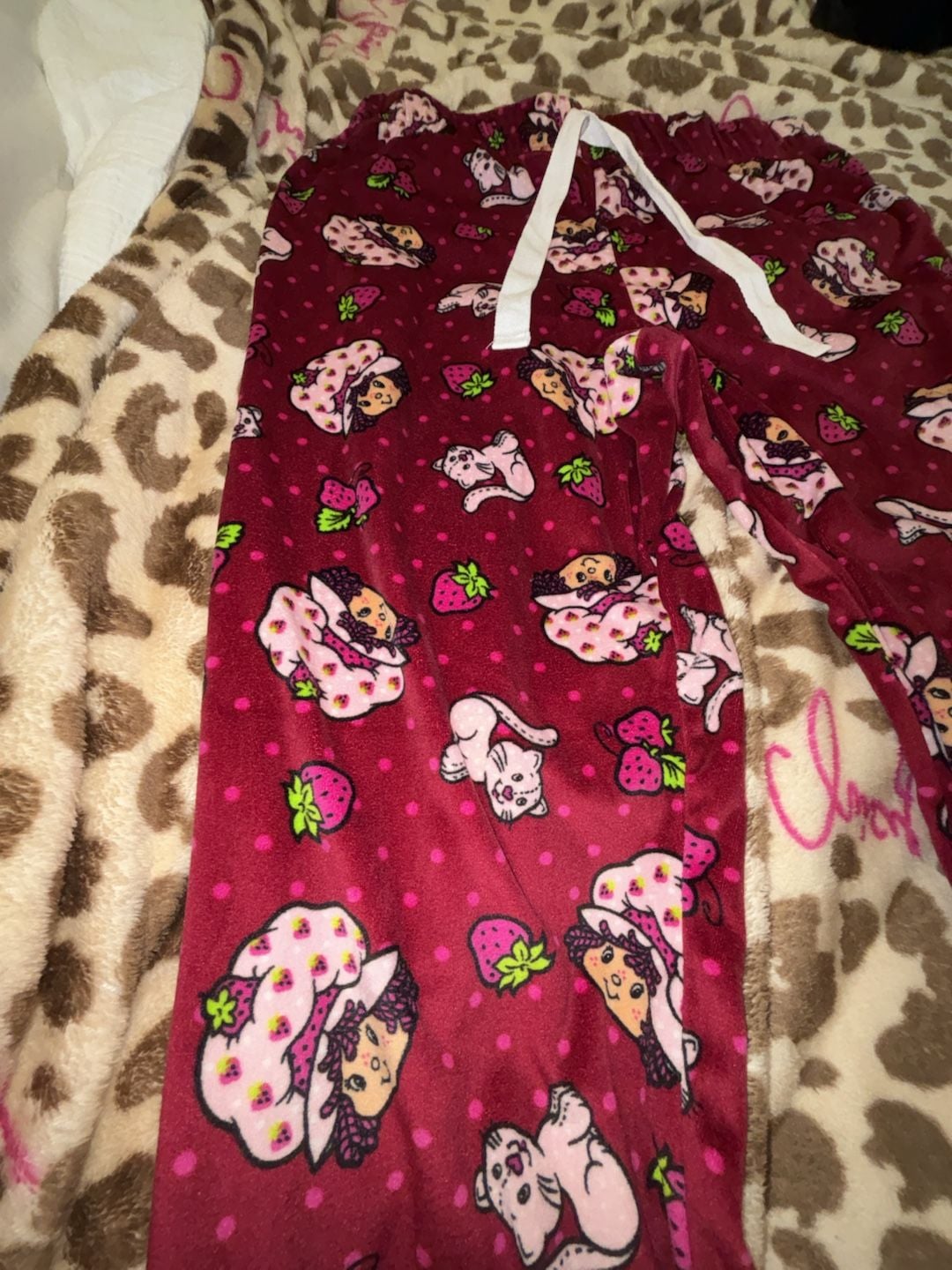 Strawberry Shortcake Pajama Pants Size M 3