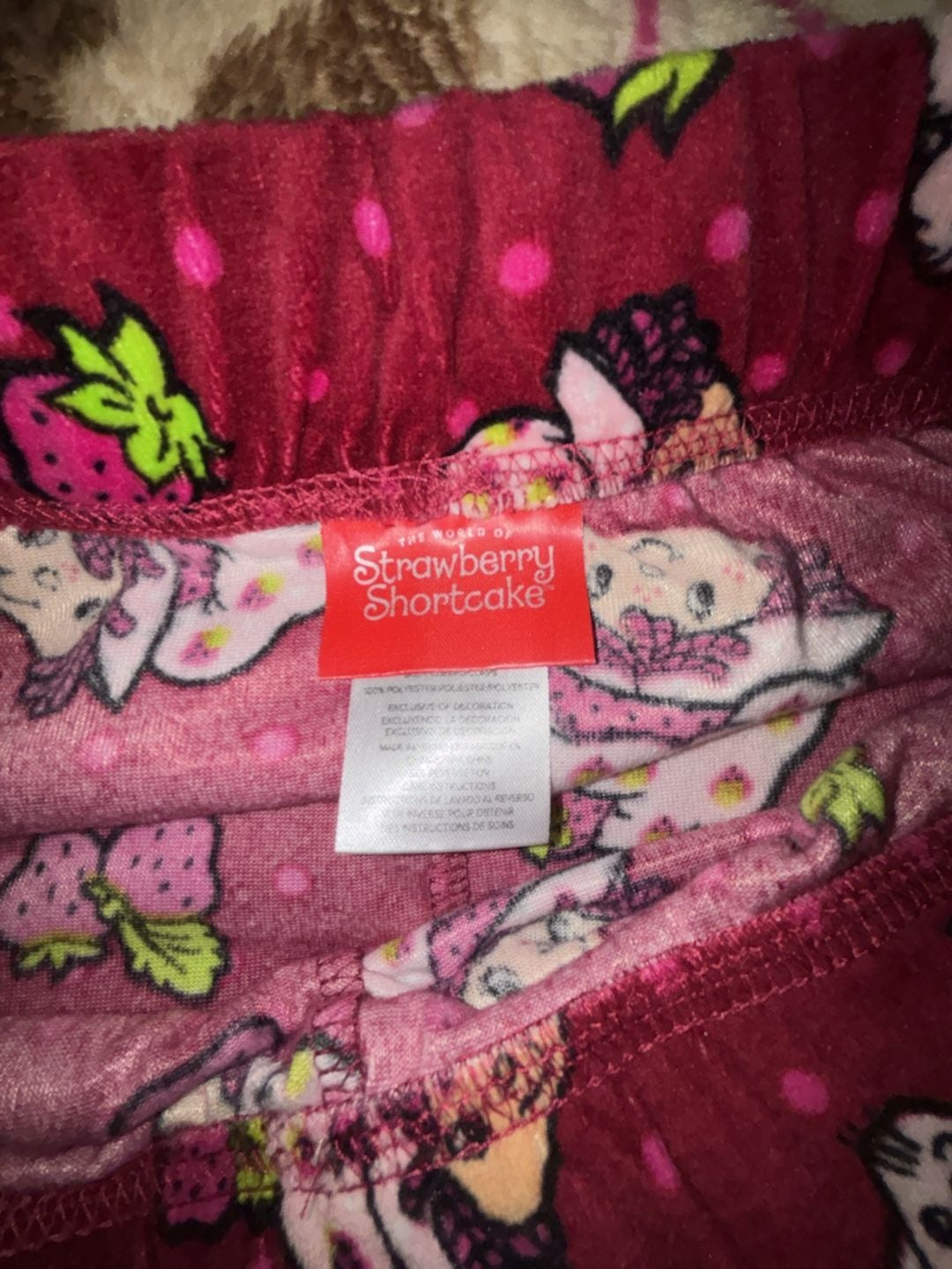 Strawberry Shortcake Pajama Pants Size M 4