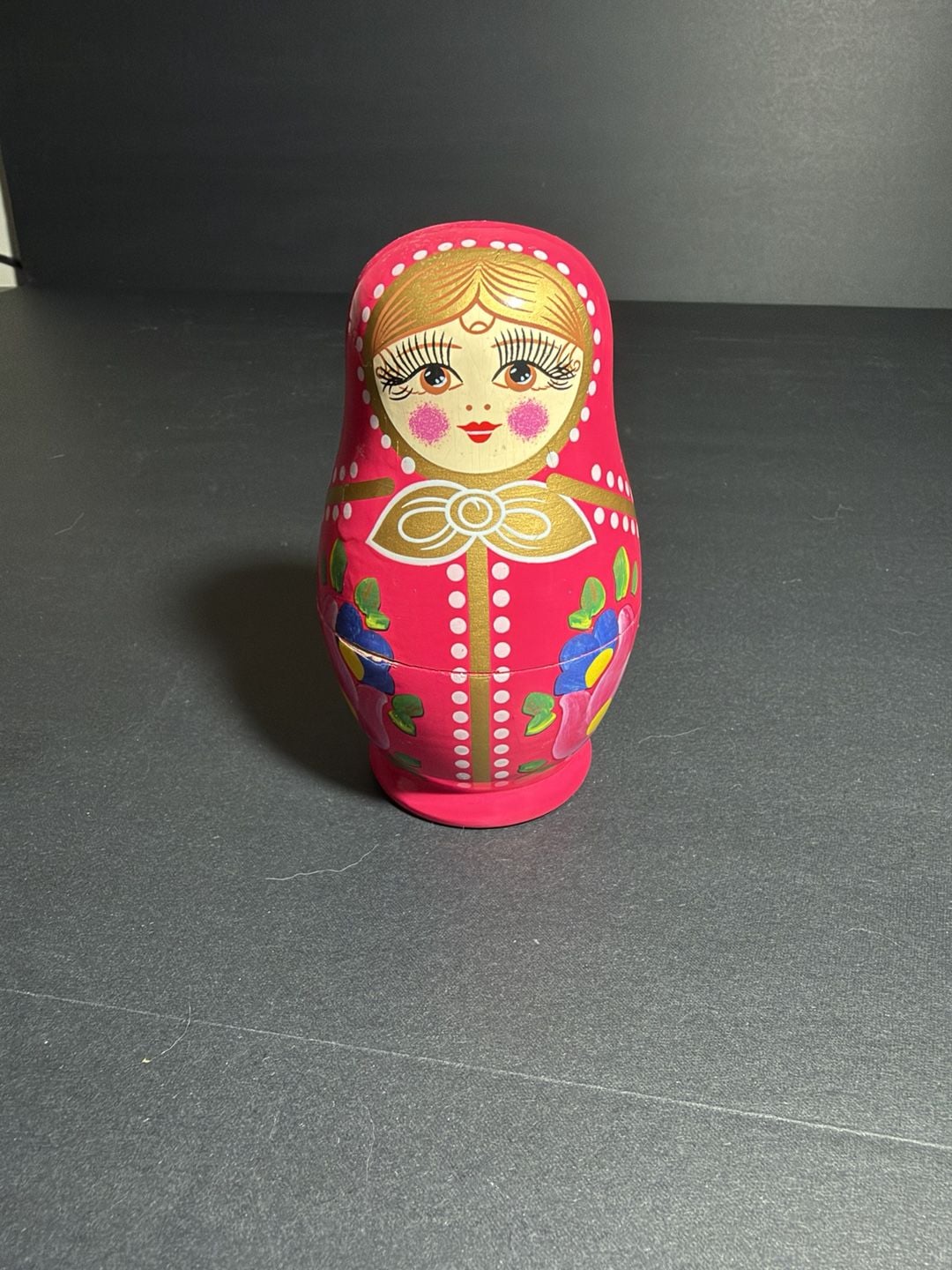 Vintage Matryoshka Stacking Dolls 3 Piece Set Made in Russia 4" 8