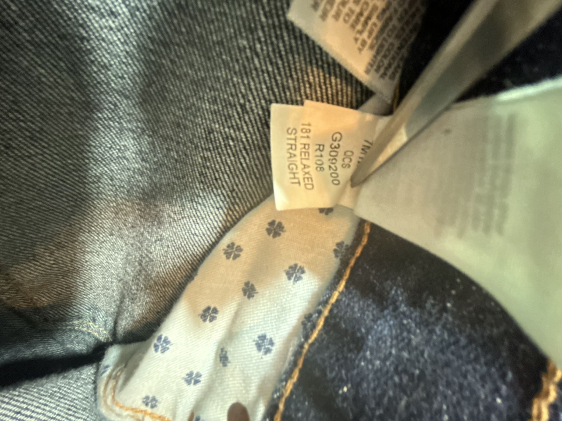 Lucky Brand Straight Leg Jeans 38x34 Dark Wash Denim 14