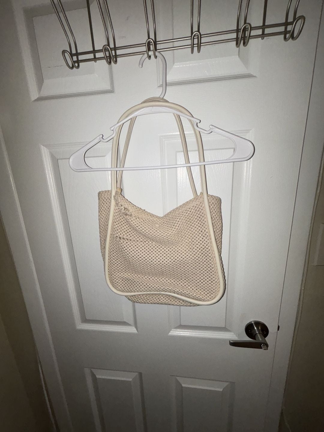 Cream Woven Straw Tote Bag 3