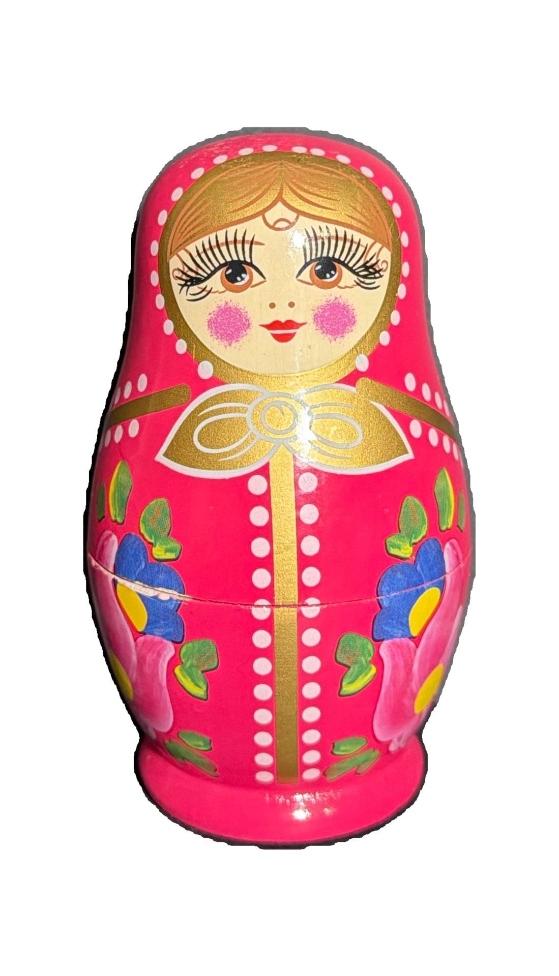 Vintage Matryoshka Stacking Dolls 3 Piece Set Made in Russia 4" 10