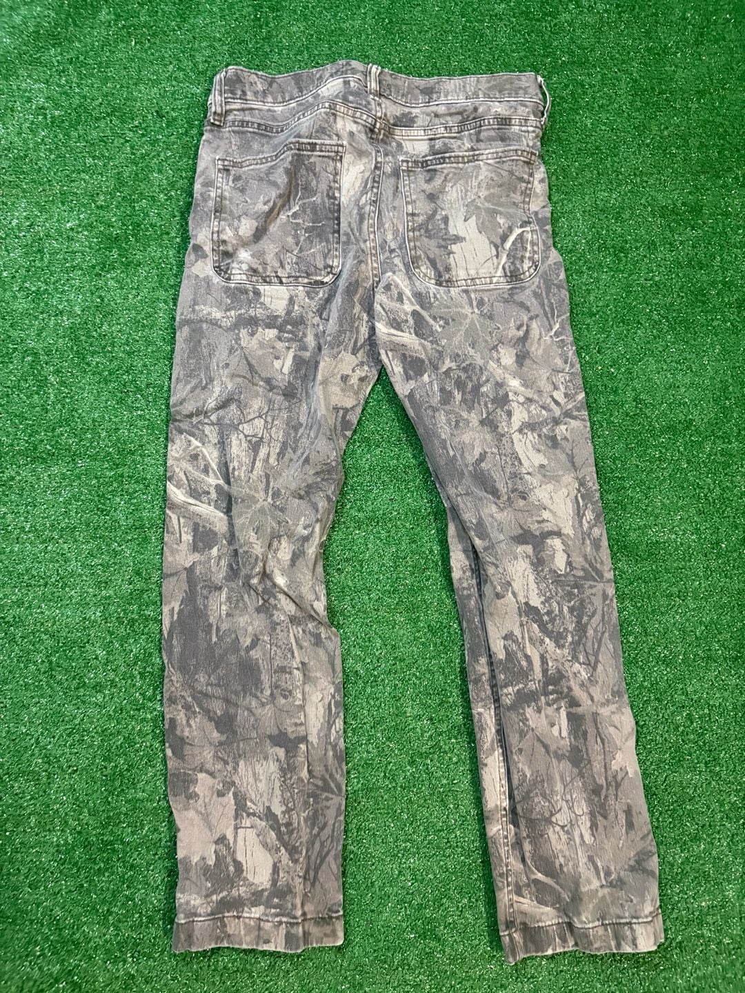 Hollister Loose Painter Jeans W29 L30 Grey Camo Woodland Y2K 4