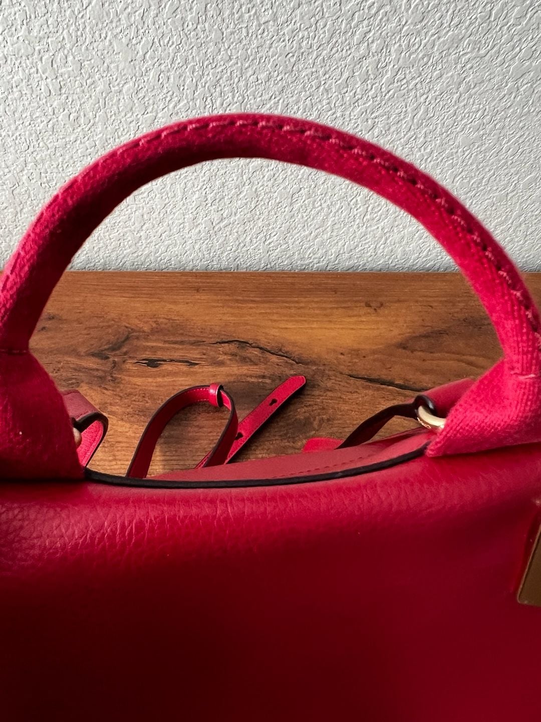 Coach Leather Drawstring Backpack Red 10