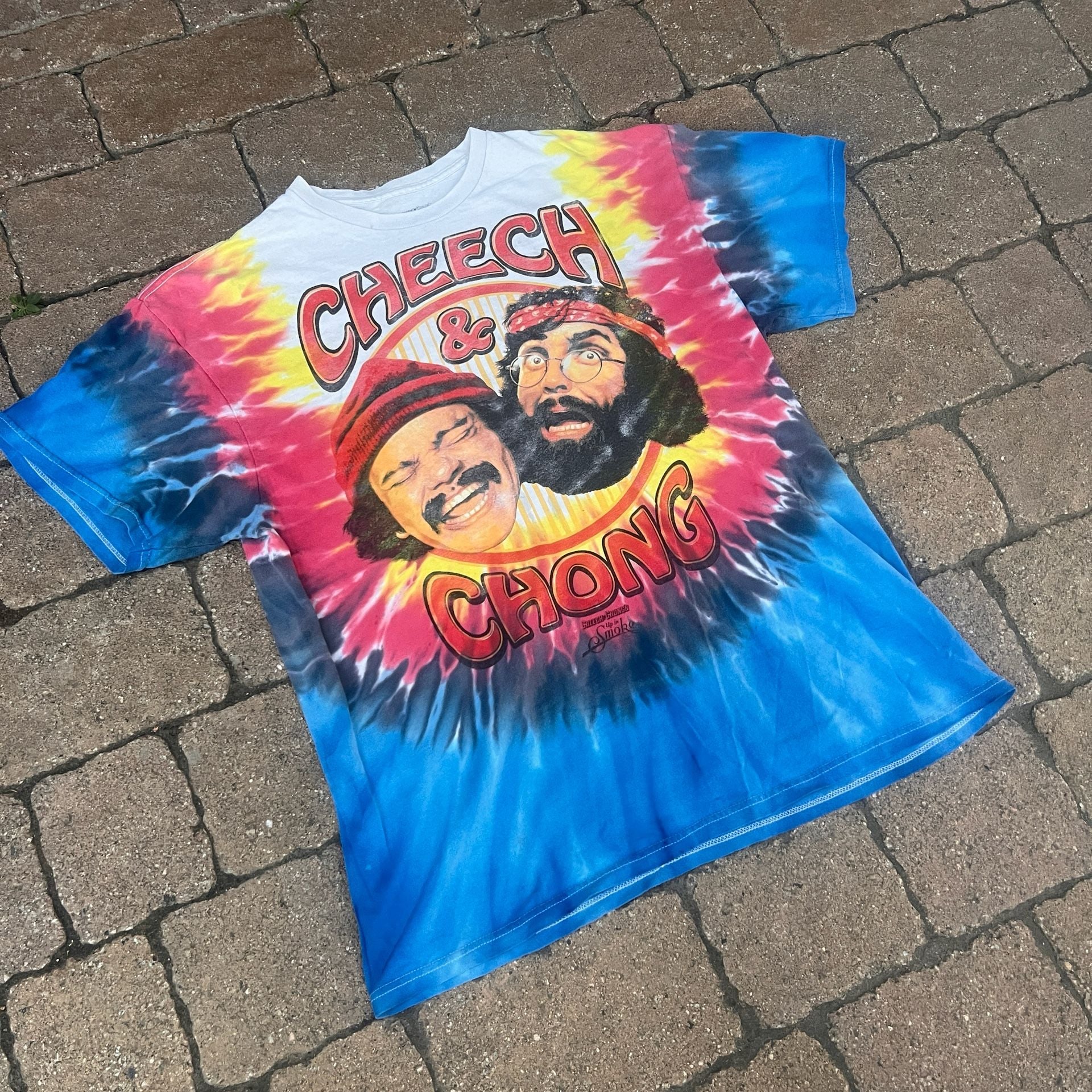 Cheech And Chong Up In Smoke Tie Dye T-Shirt Size Large 4