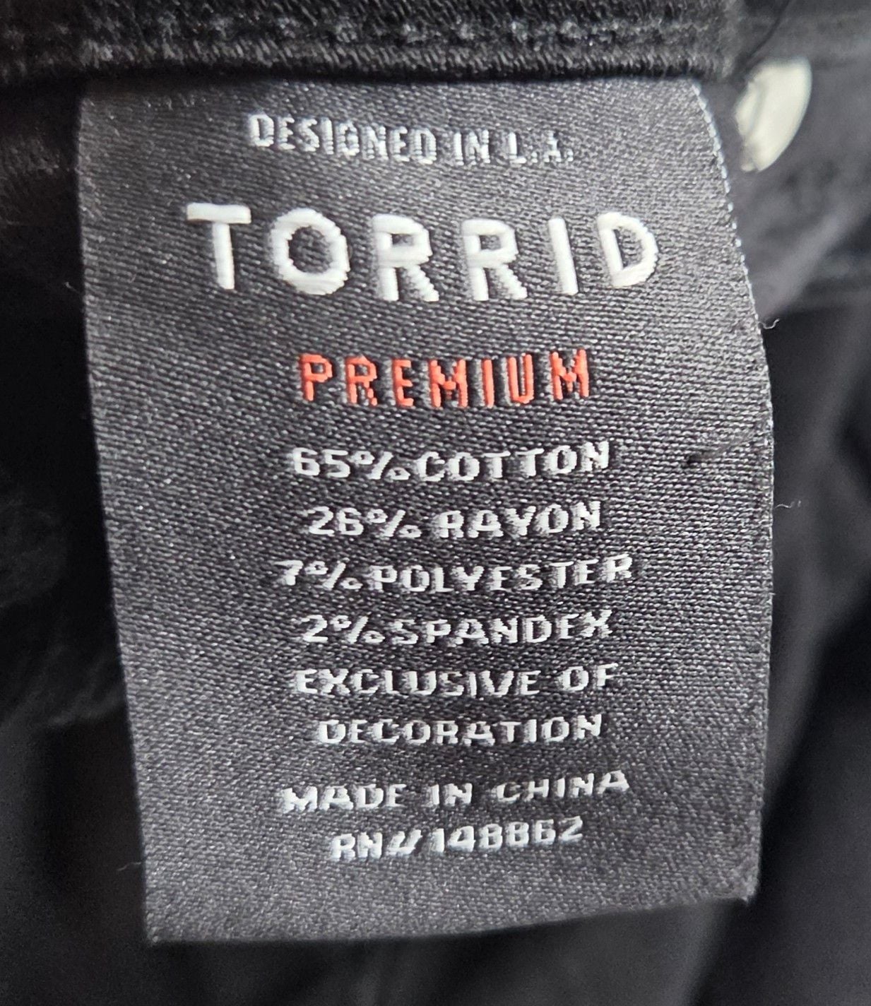 Torrid Black Distressed Jegging Size 12R 7