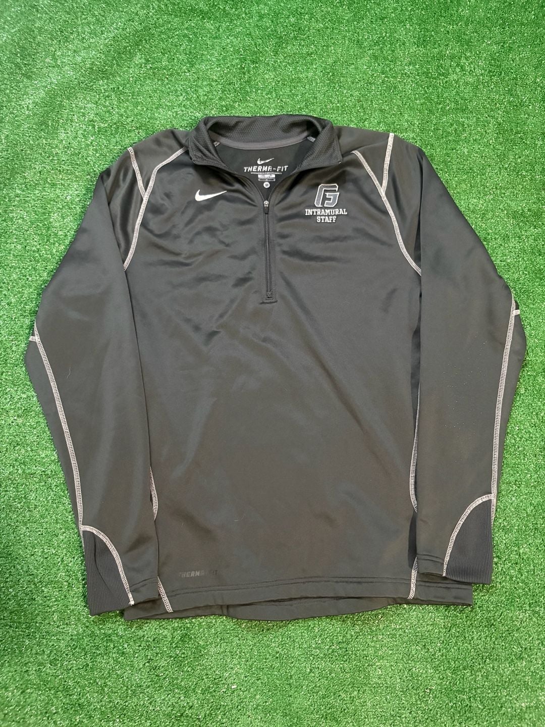 Nike Therma-Fit 1/4 Zip Pullover Size M Intramural Staff Black 2